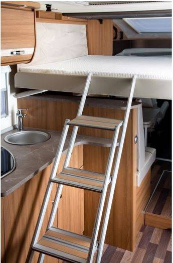Frankana Comfort von alu-line Alkovenleiter Wohnmobilleiter 4 Stufen