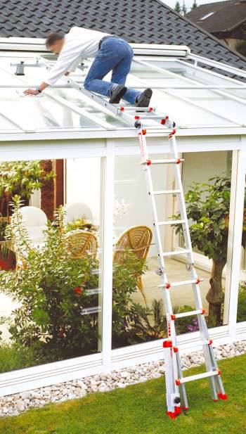 Siedra Wintergarten Glasdachleiter 988 mit Glasauflage 4x5 Sprossen