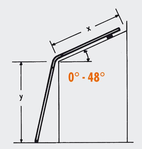Siedra Wintergarten Glasdachleiter 988 mit Glasauflage 4x5 Sprossen