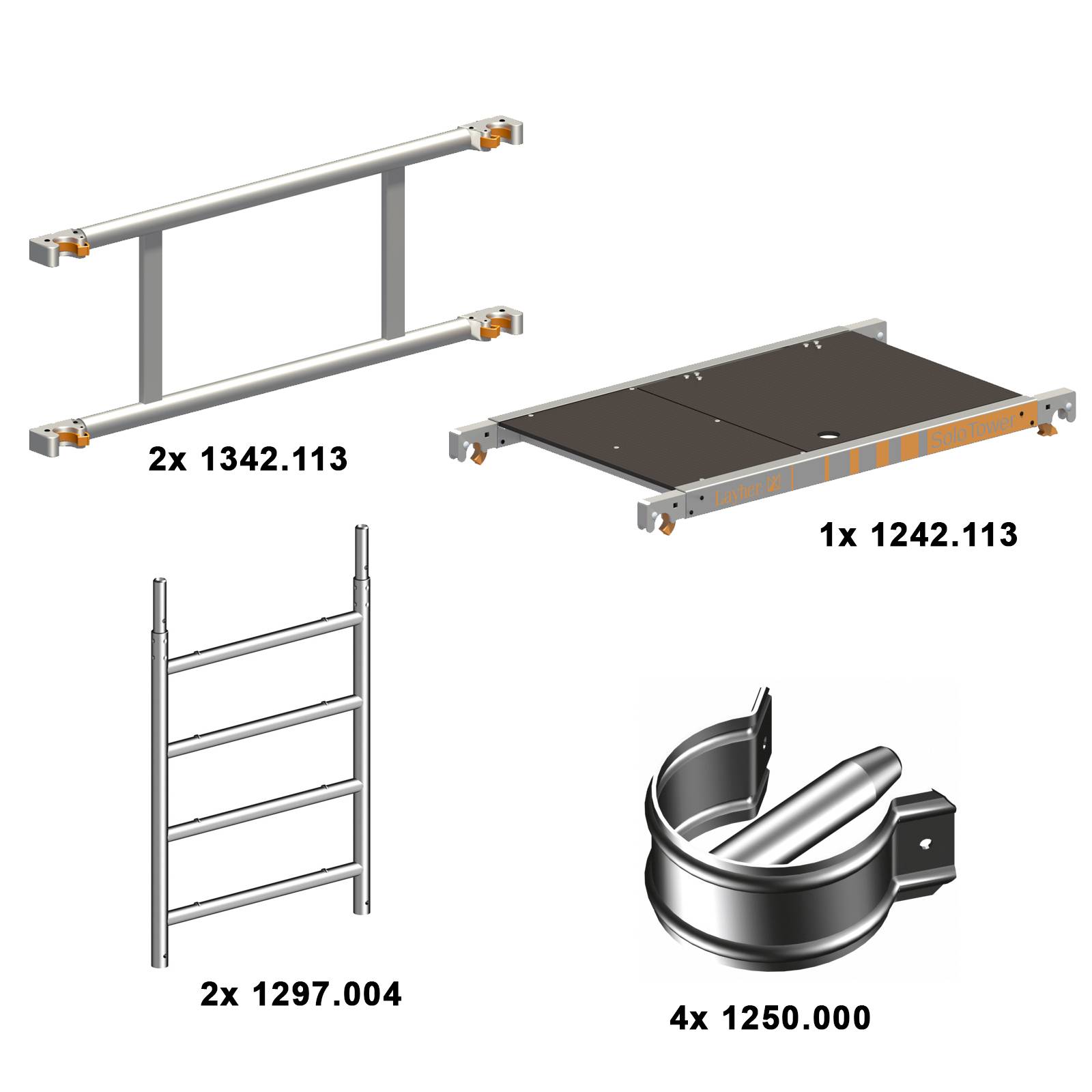 Layher Erweiterungssatz für SoloTower von 1600102 auf 1600103