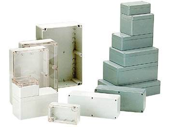 ABS-GEHÄUSE - WASSERDICHT - DUNKELGRAU - 82 x 80 x 55 mm