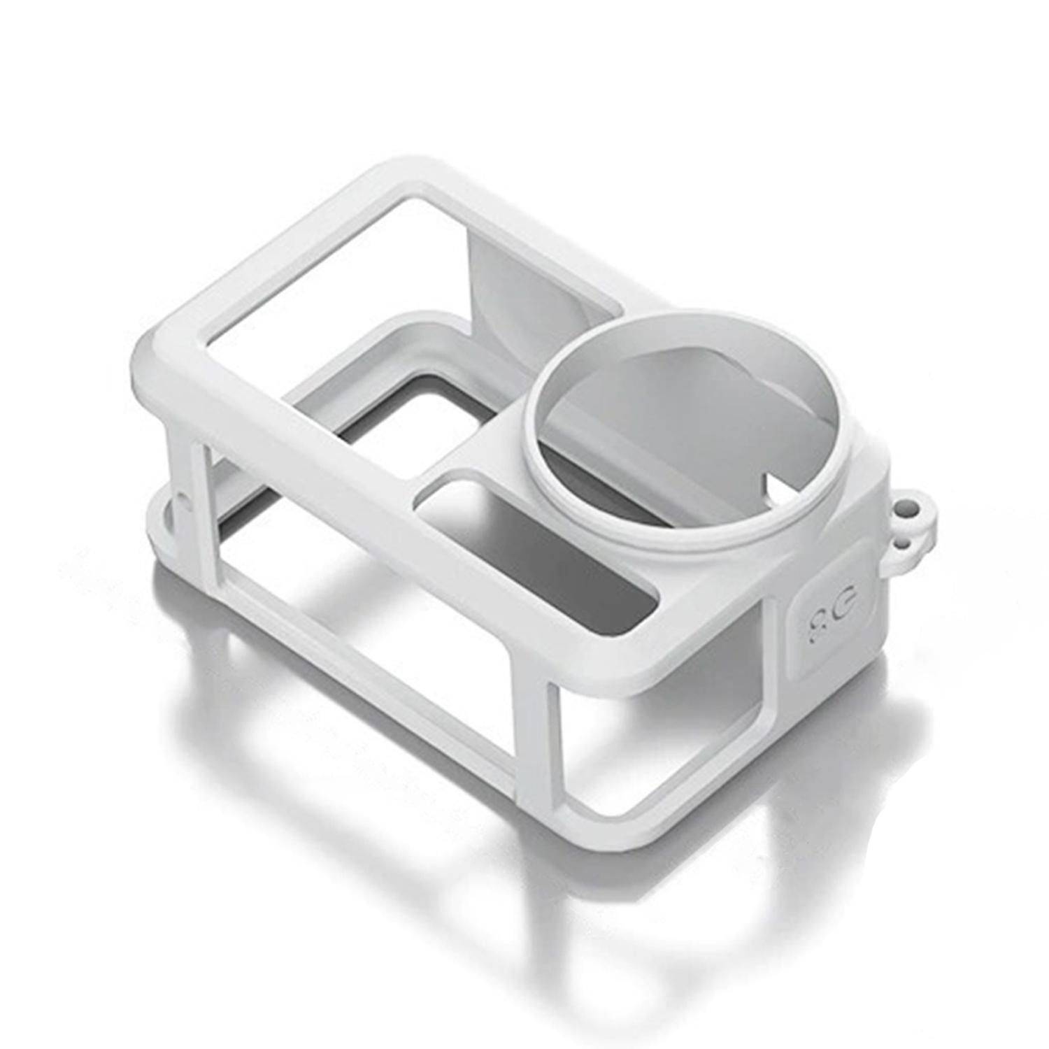 Für DJI Action 5 Pro / 4 / 3 Kamera Silikon Schutzhülle mit Linsenschutz Weiß/