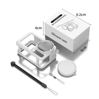Für DJI Action 5 Pro / 4 / 3 Kamera Silikon Schutzhülle mit Linsenschutz Weiß/ Für DJI Action 5 Pro / 4 / 3 Kamera Silikon Schutzhülle mit Linsenschutz Weiß/