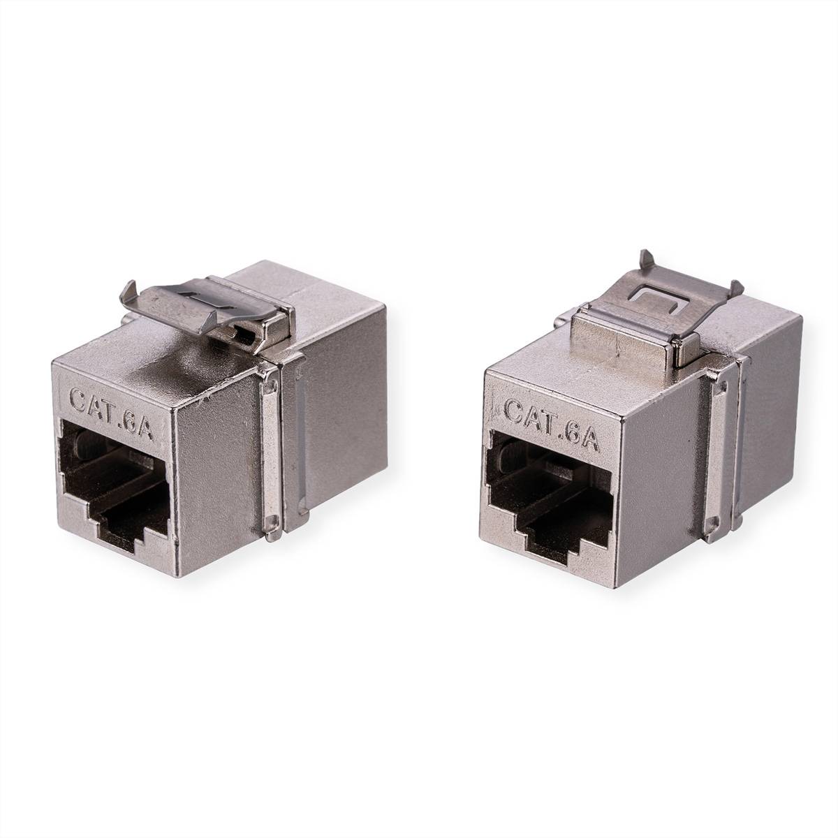 VALUE RJ-45 Kupplung, Keystone, geschirmt, Cat.6A (Class EA), kurze Ausführung, silberfarben