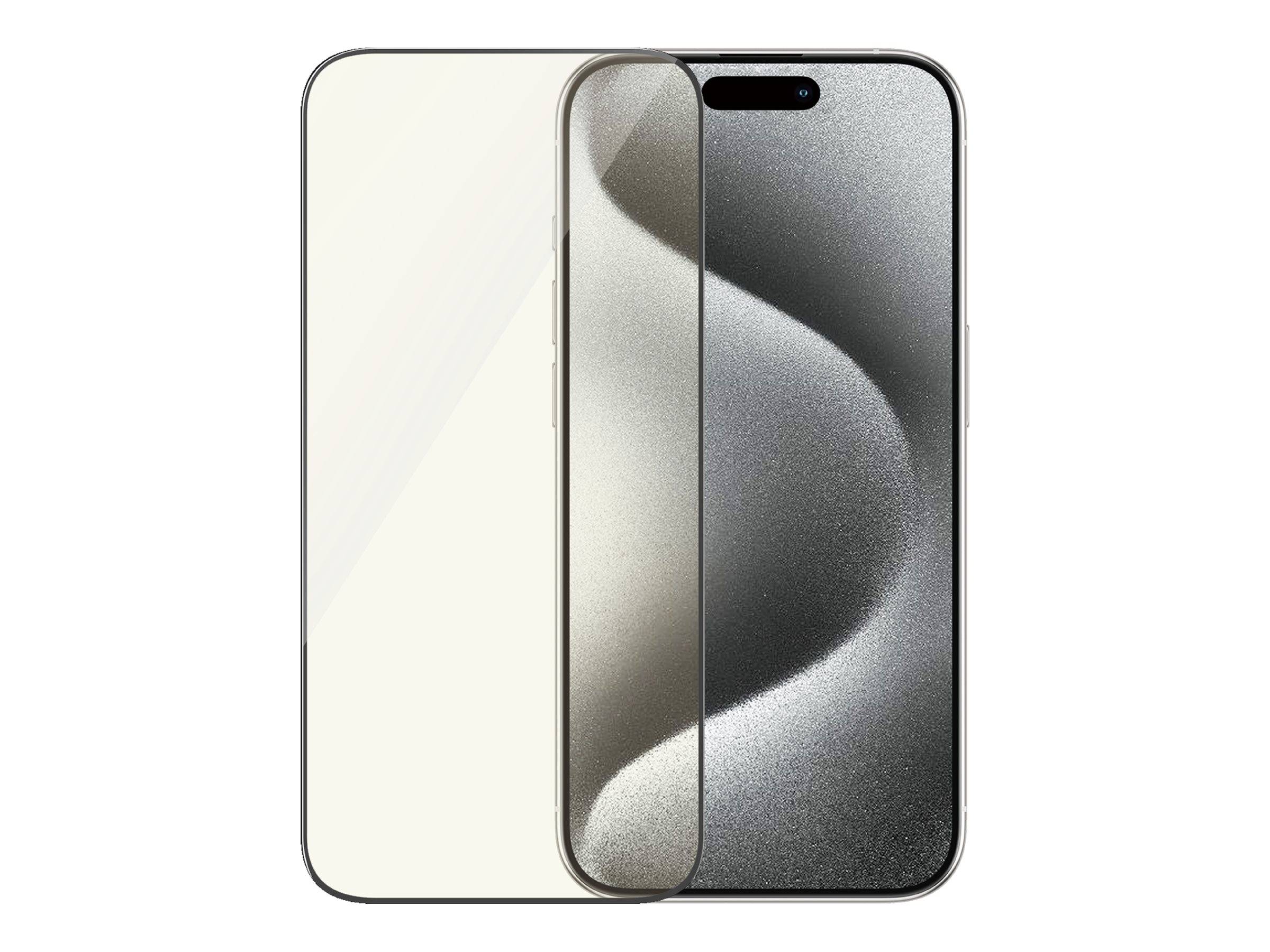 Zwei nebeneinander angeordnete Smartphone-Bildschirme, einer mit einem hellen leeren Display und einer mit einem dunklen abstrakten Hintergrundbild, was einen Vergleich der Telefonfarbe oder Bildschirmanzeige suggeriert.