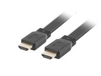 Zwei HDMI-Kabel mit schwarzen Steckern auf weißem Hintergrund gezeigt.