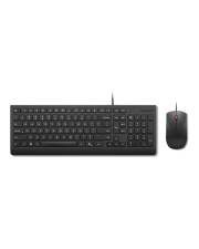 Lenovo Essential Wired Combo Tastatur-und-Maus-Set USB QWERTY Dänisch Schwarz