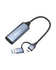 SANDBERG Videoadapter HDMI weiblich zu 24 pin USB-C USB männlich