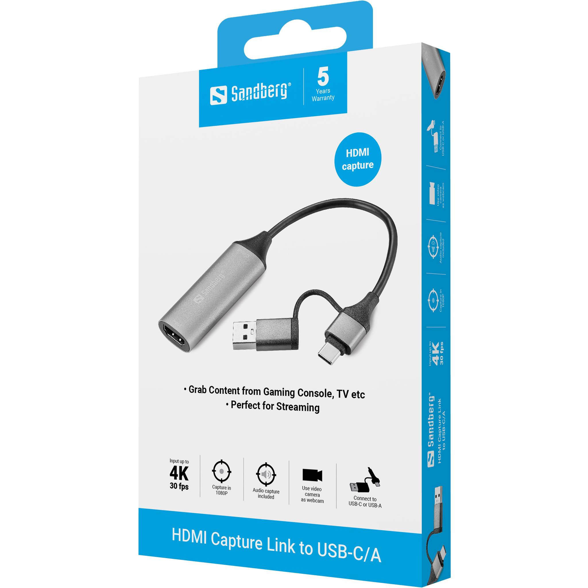 SANDBERG Videoadapter - HDMI weiblich zu 24 pin USB-C