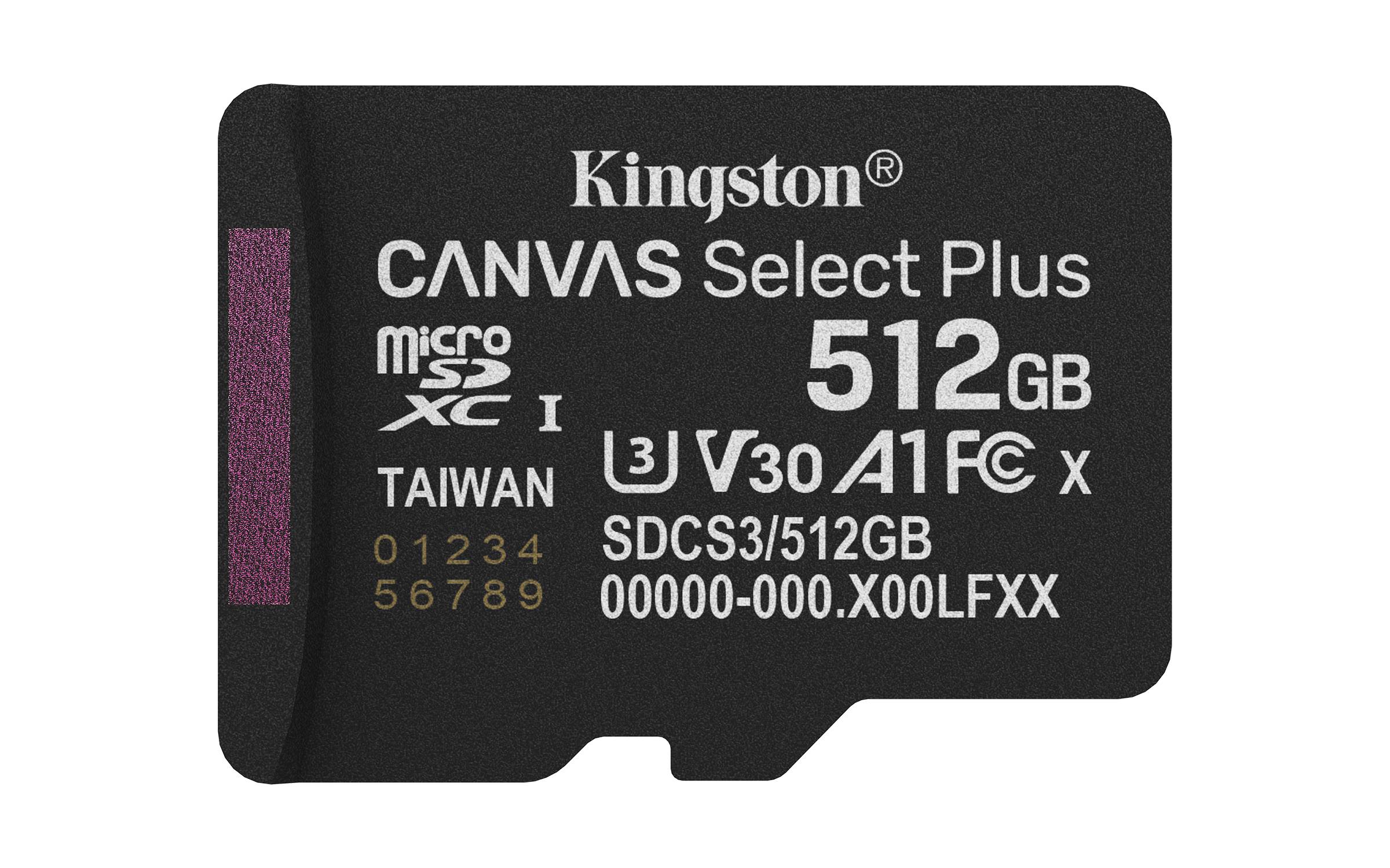 Kingston Canvas Select Plus - Flash-Speicherkarte (microSDXC-an-SD-Adapter inbegriffen)
