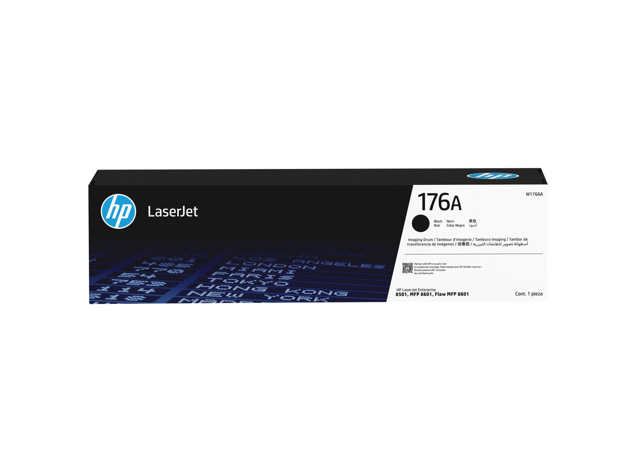 HP LaserJet Tonerkartusche, Modell 176A, schwarze Farbe, entwickelt für HP MFP 8600-Serie. Verpackung ist hauptsächlich in Schwarz und Weiß.