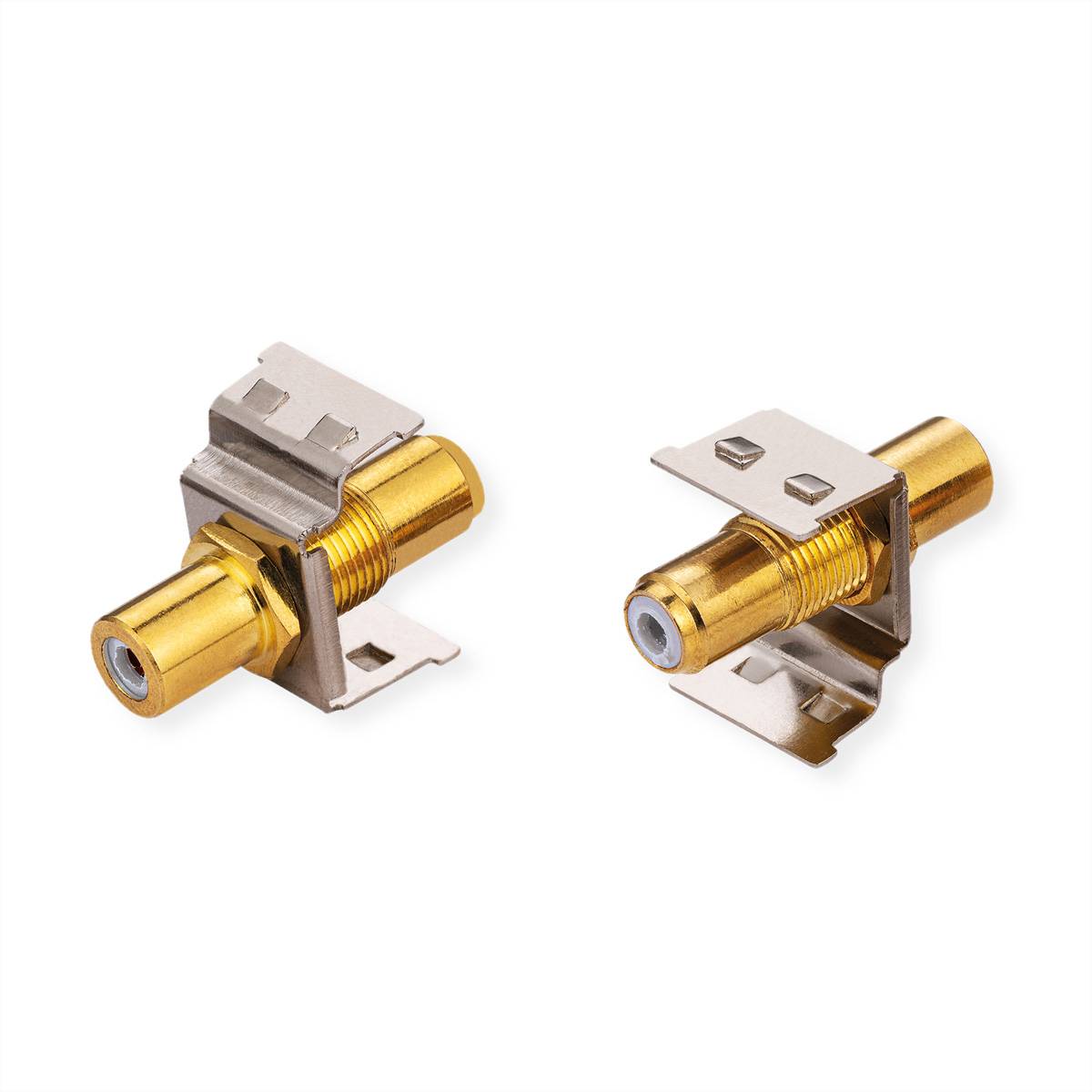 ROLINE RCA-Keystone-Kupplung, Metall, weiß