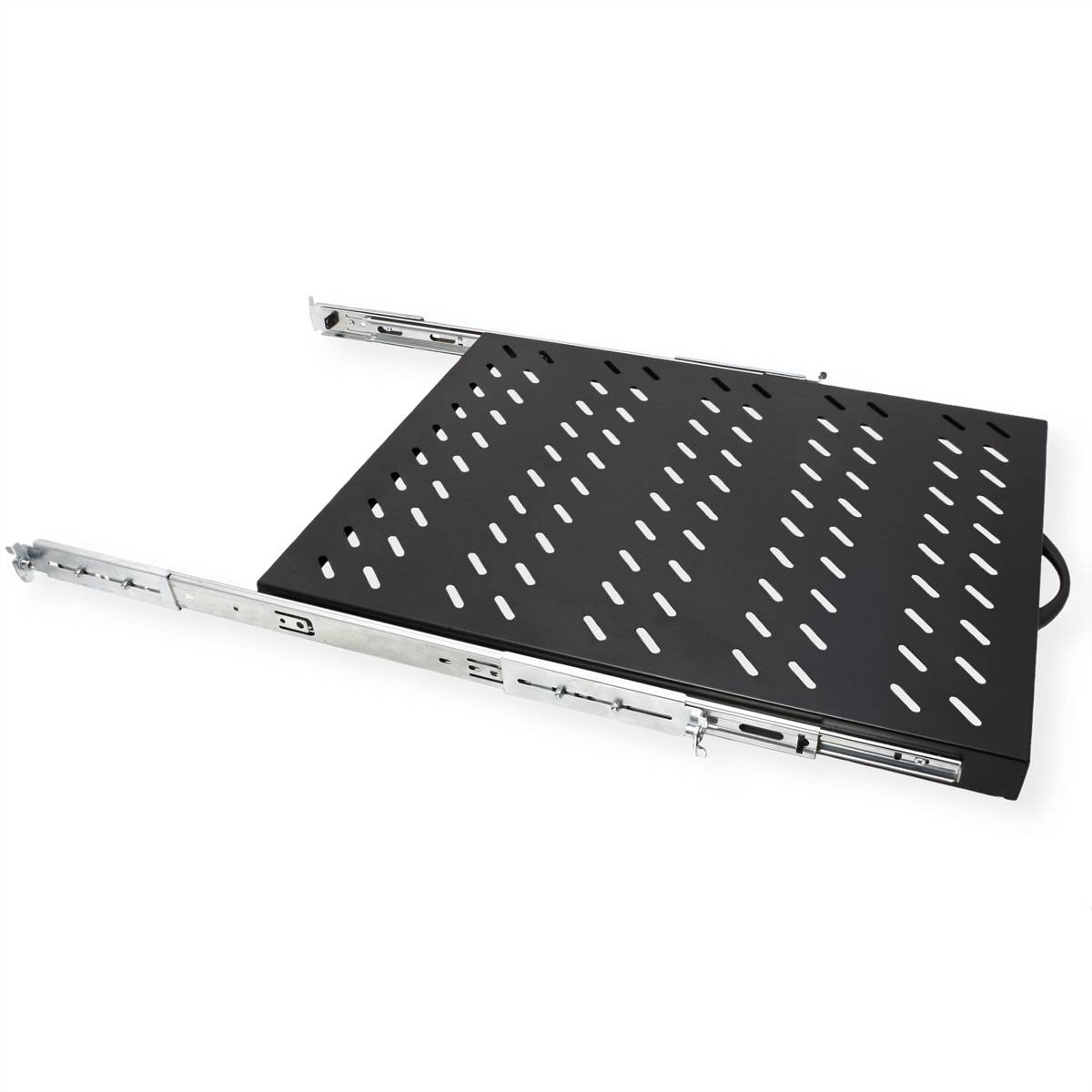 VALUE 19-Zoll-Fachboden ausziehbar, 420 x 568 mm, 25kg Traglast