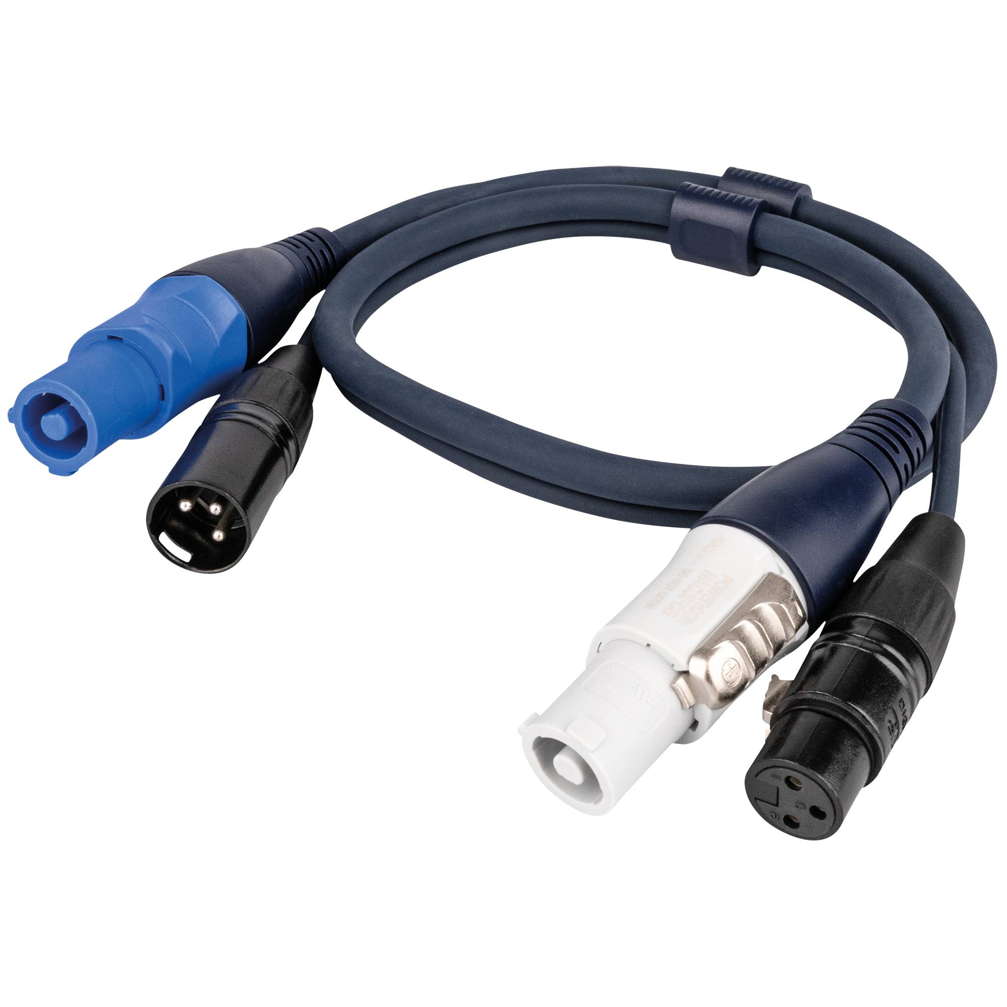 DAP FP17 Hybrid Cable - powerCON & 3-pin XLR - Audio / Power 0,75 m