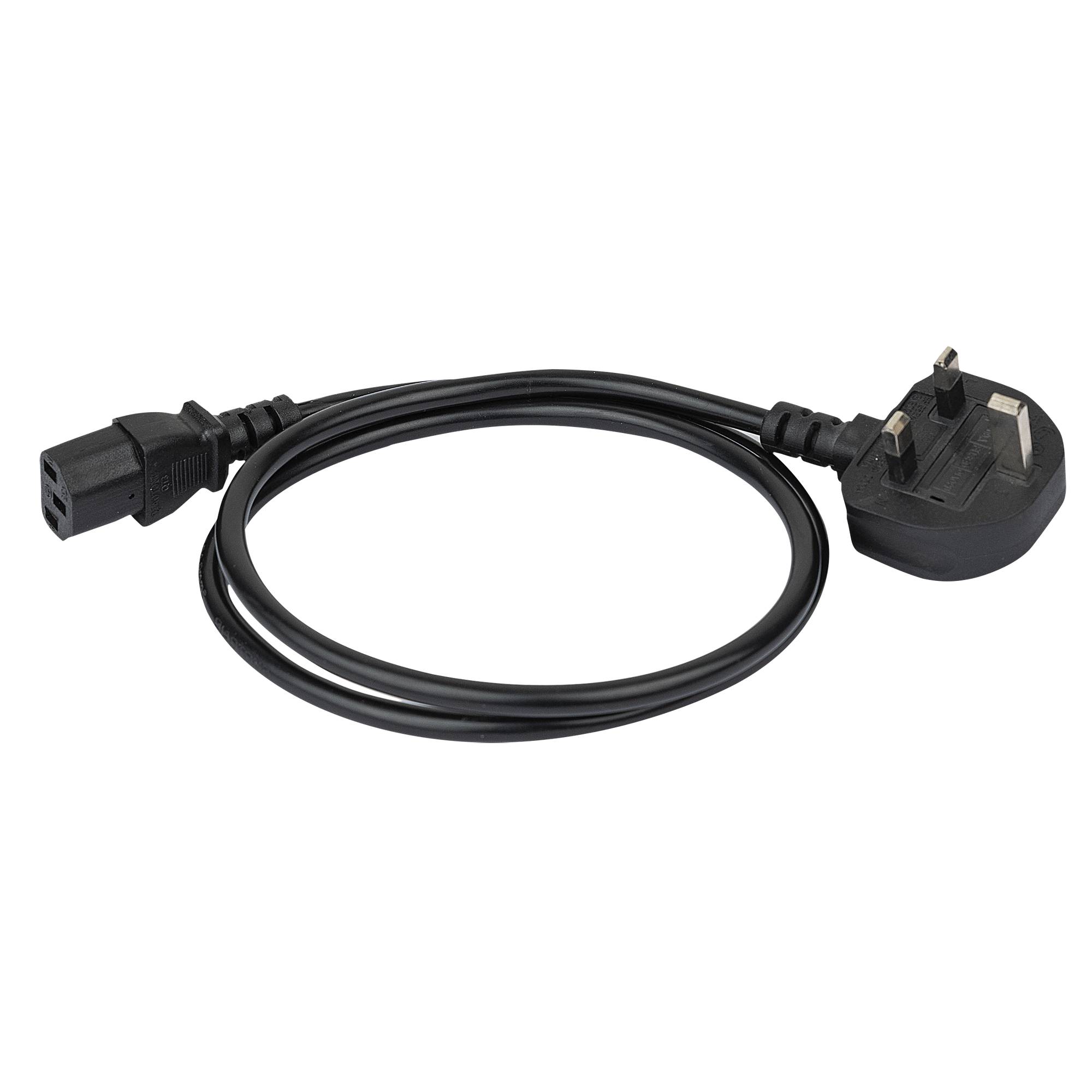 DAP UK BS13 to IEC C13 plug 3x 1.0 mm² 3 m