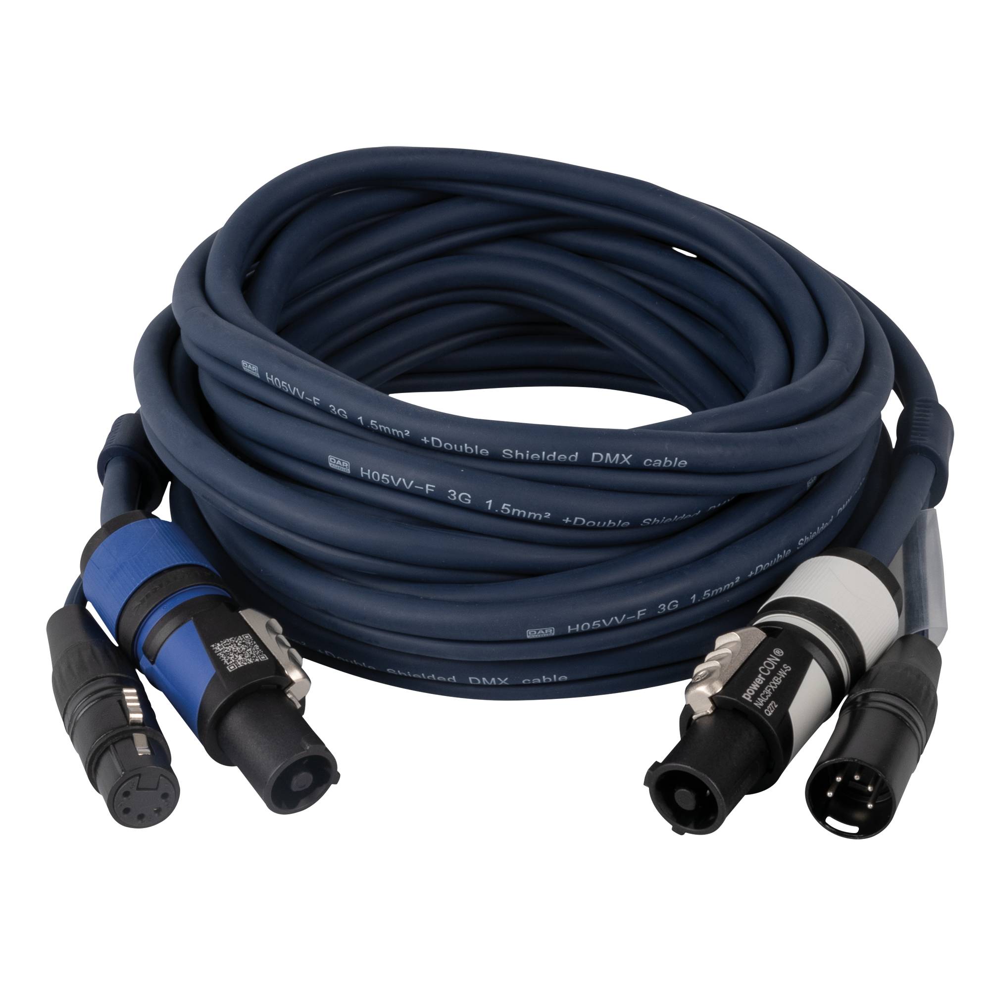 DAP FP18 Hybrid Cable - powerCON & 5-pin XLR - DMX / Power DMX & Strom - 6 m
