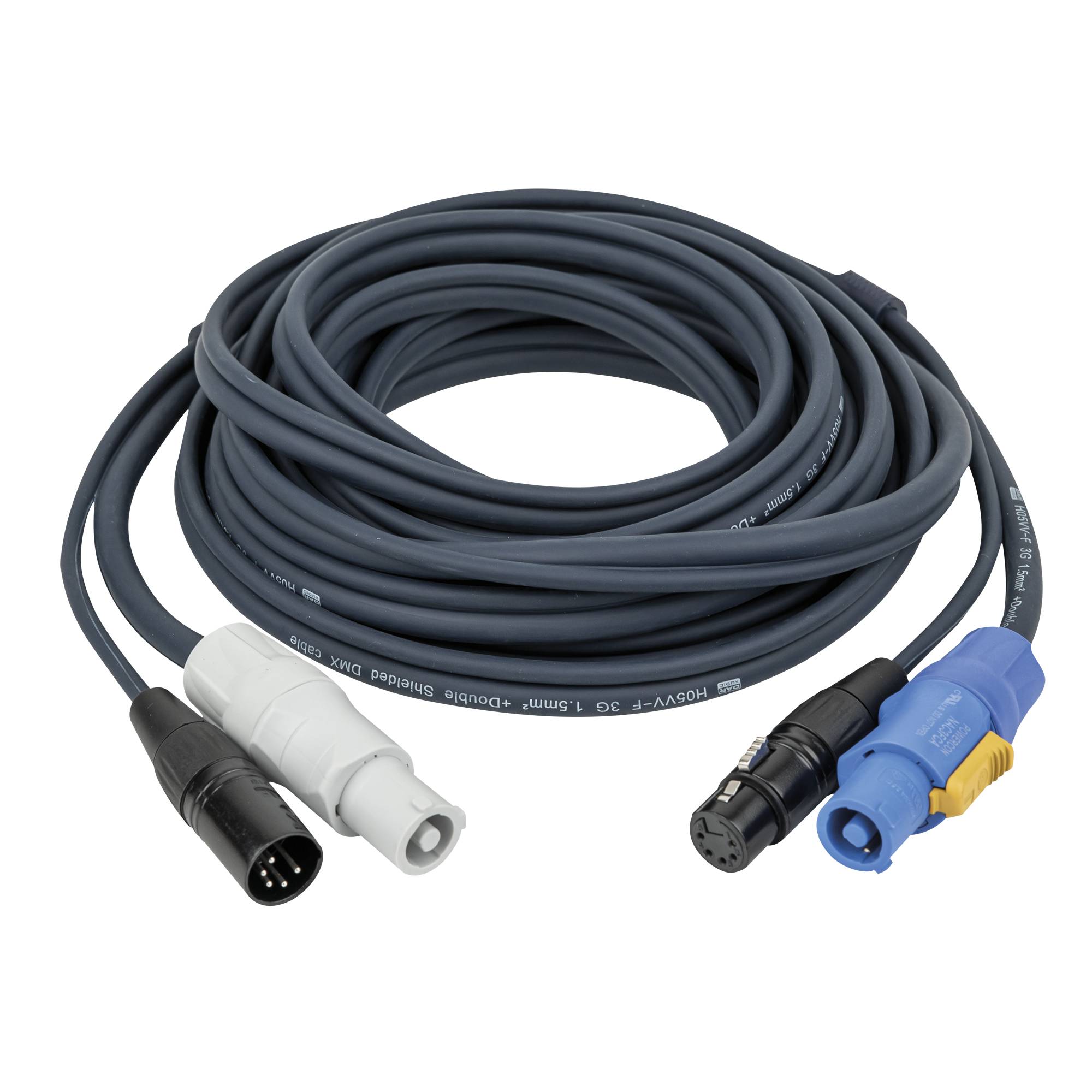 DAP FP18 Hybrid Cable - powerCON & 5-pin XLR - DMX / Power DMX & Strom - 10 m