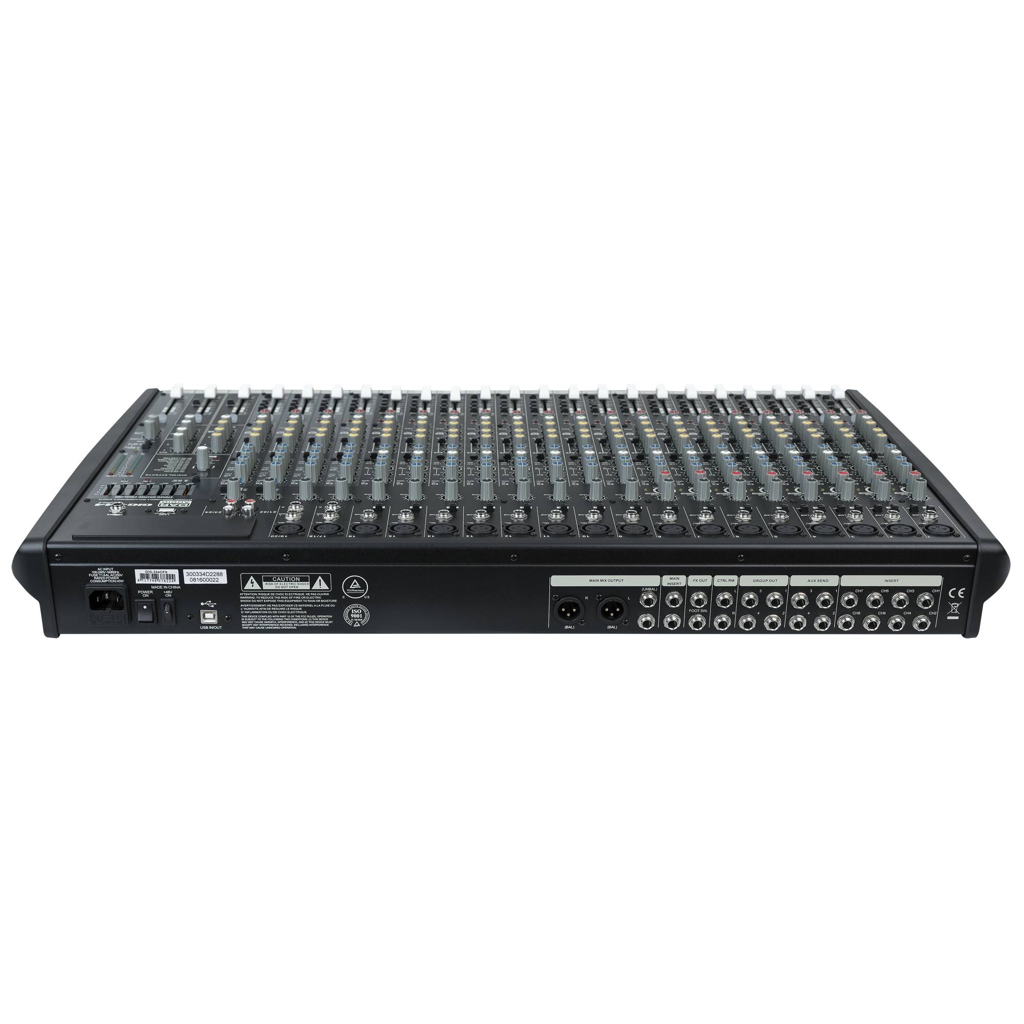 DAP GIG-244CFX Analoges Mischpult mit 24 Kanälen (16 mono, 4 stereo)