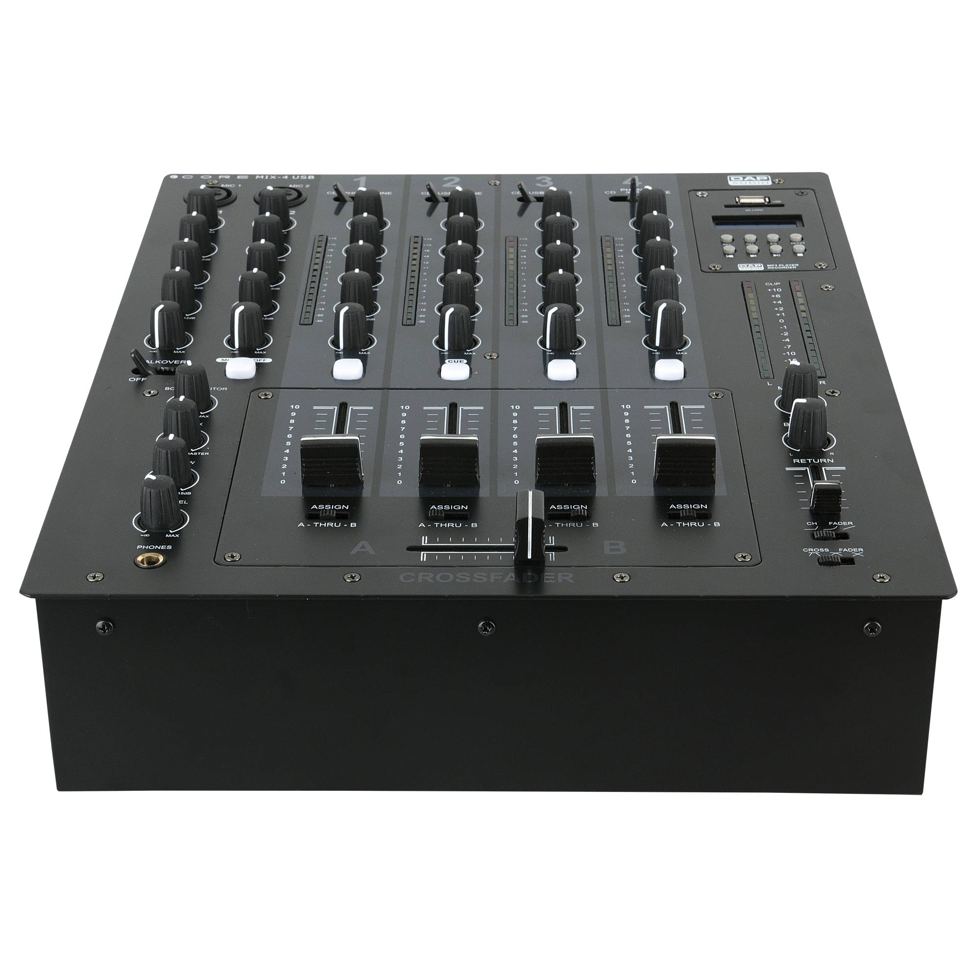 DAP CORE MIX-4 USB Vierkanal-DJ-Mixer mit USB-Schnittstelle