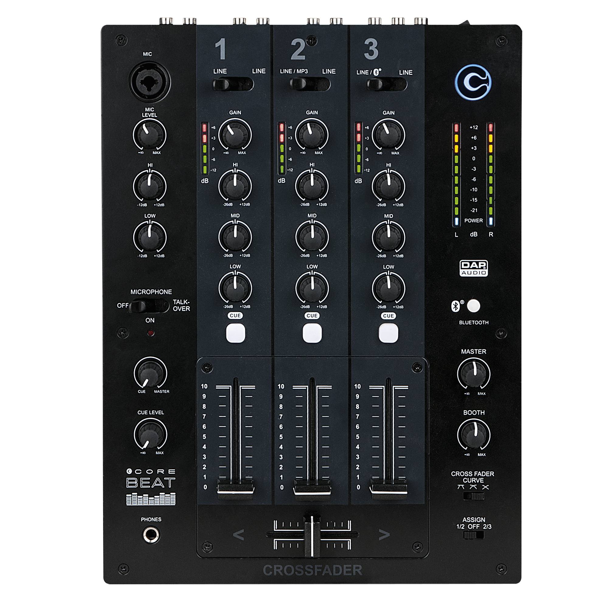 DAP CORE Beat 3-Kanal DJ-Mischpult