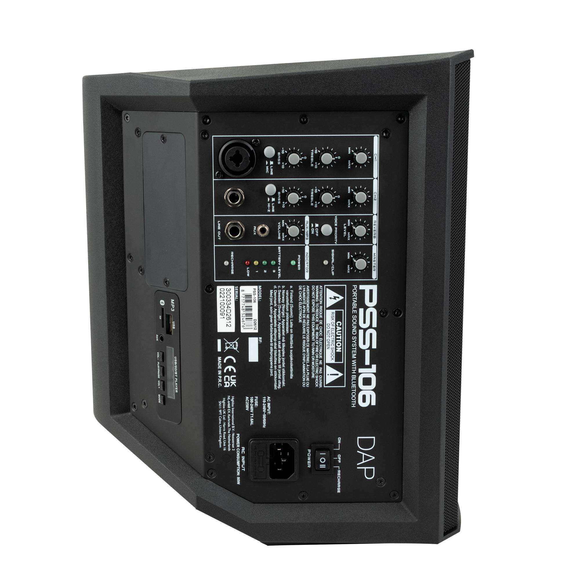 DAP PSS-106 Battery Speaker 6,5" Akku Lautsprecher, ohne Mikrofon