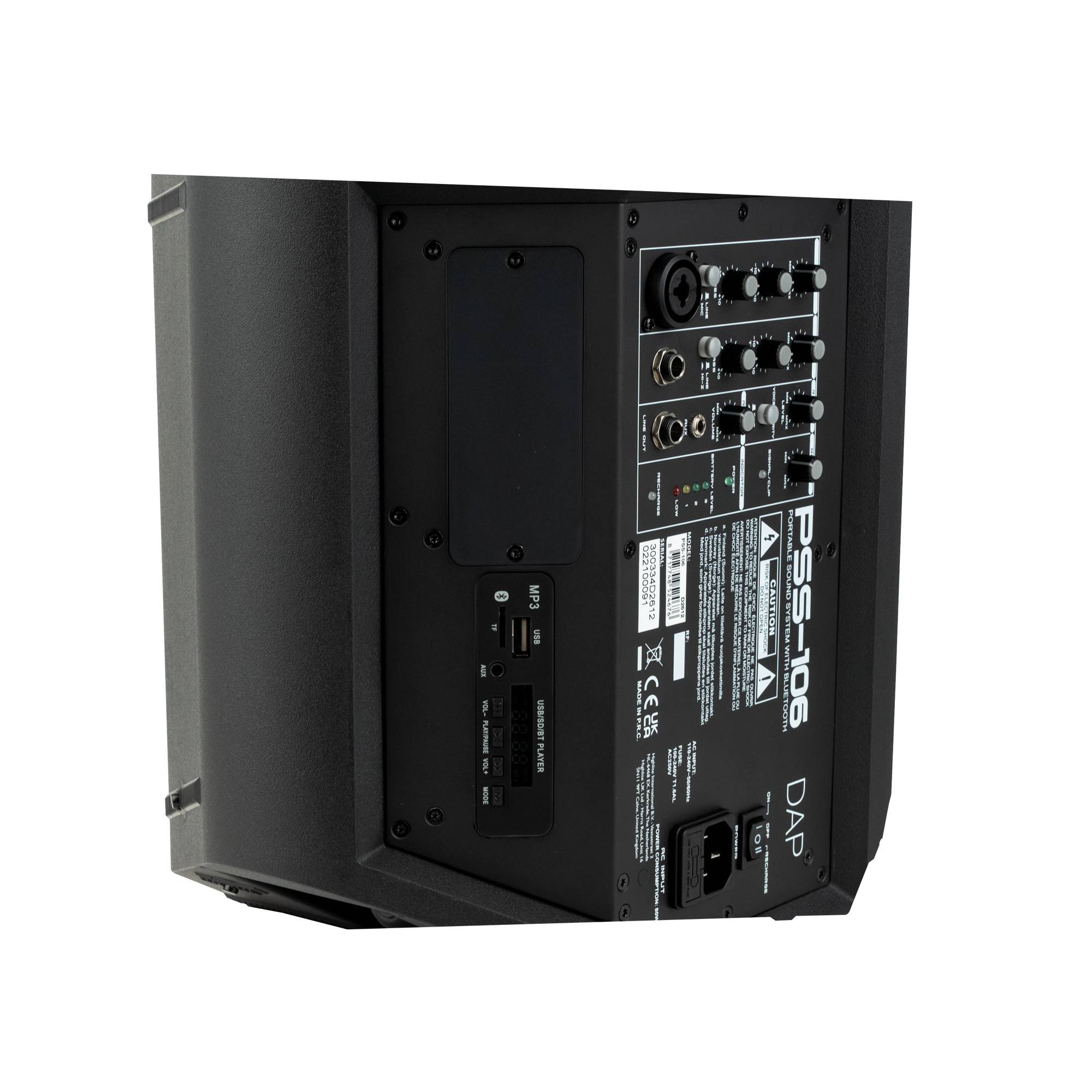 DAP PSS-106 Battery Speaker 6,5" Akku Lautsprecher, ohne Mikrofon