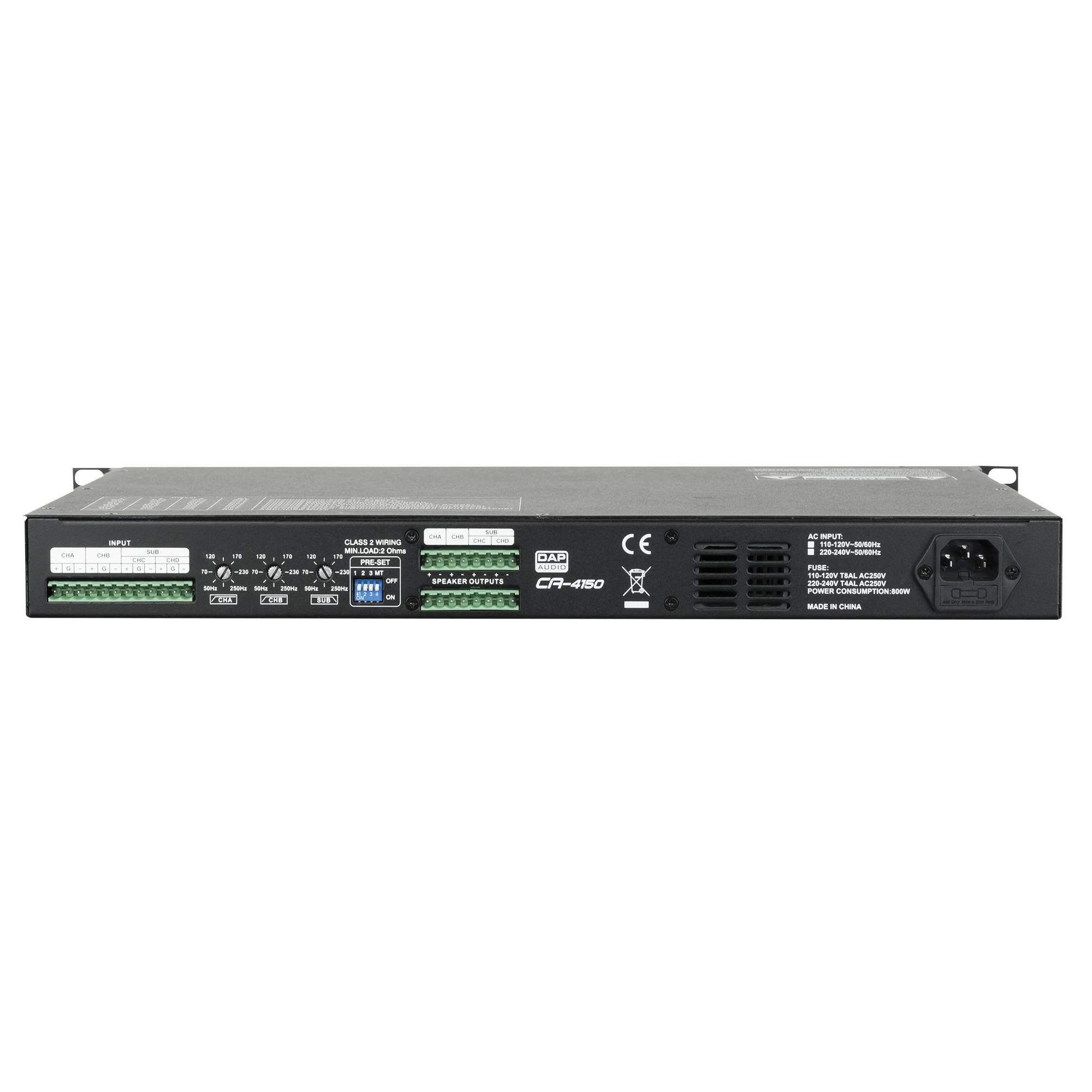 DAP CA-4150 Kompakter 4-Kanal-Verstärker (4x 150 W)