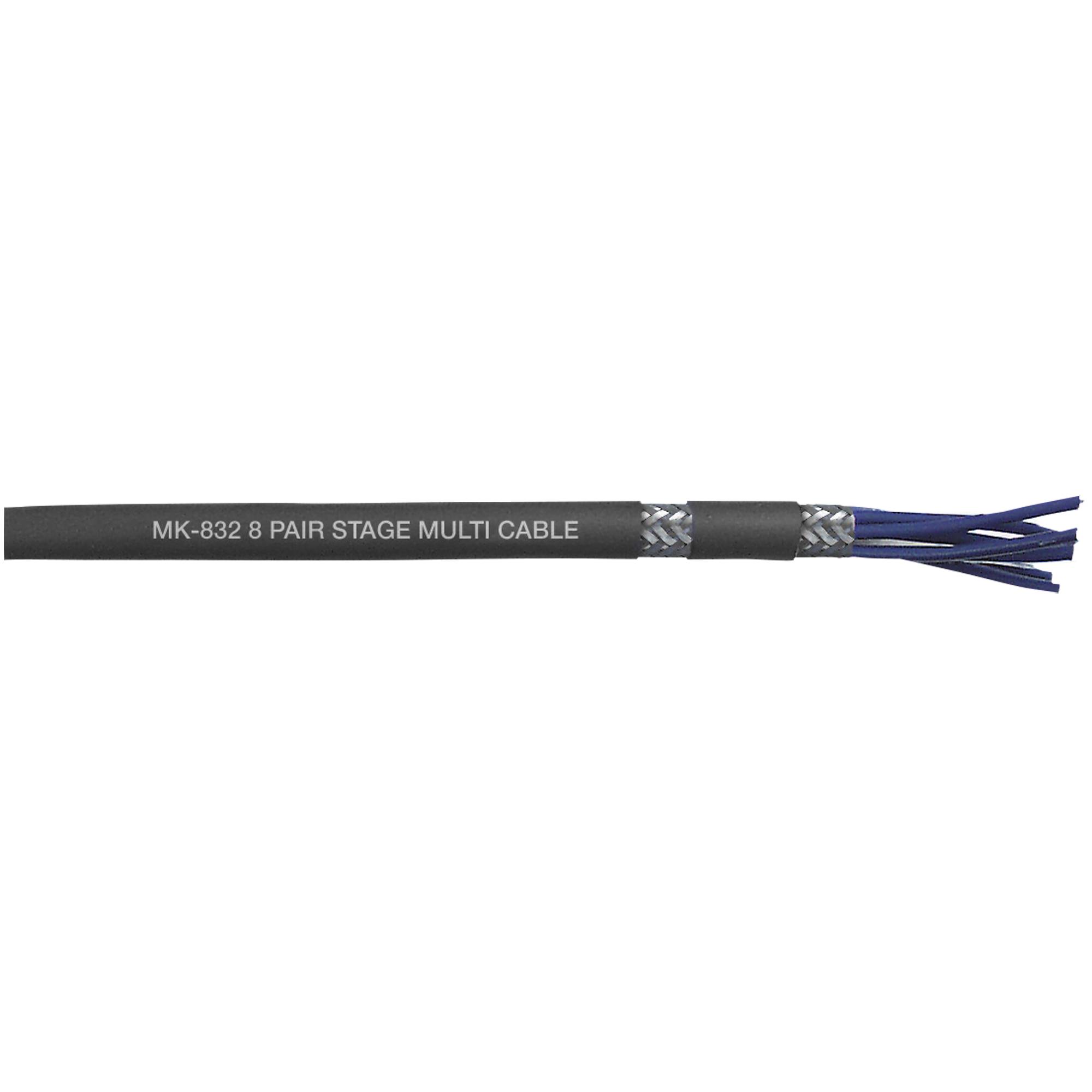 DAP MK-832 Studio Multicore 8-paariges Kabel - doppelt geschirmt - schwarze Ummantelung