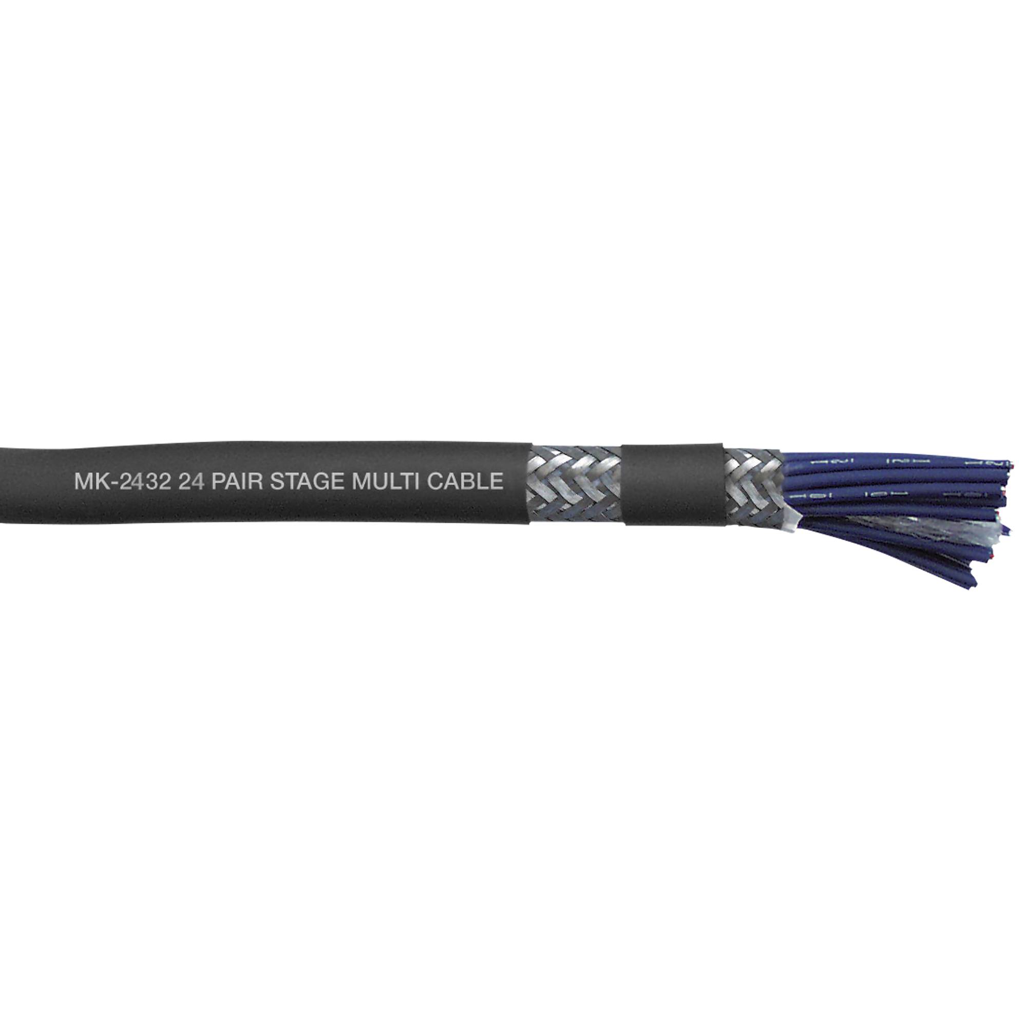 DAP MK-2432 Studio Multicore 24-paariges Kabel - doppelt geschirmt - schwarze Ummantelung