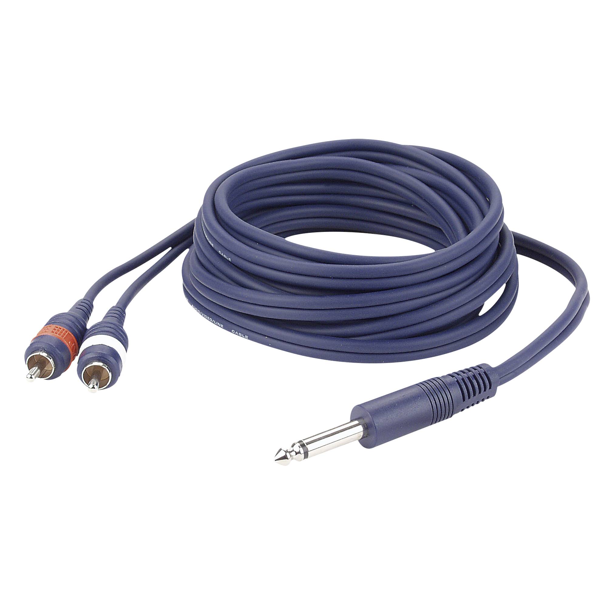 DAP FL33 - mono Jack to 2 RCA male L/R 3 m