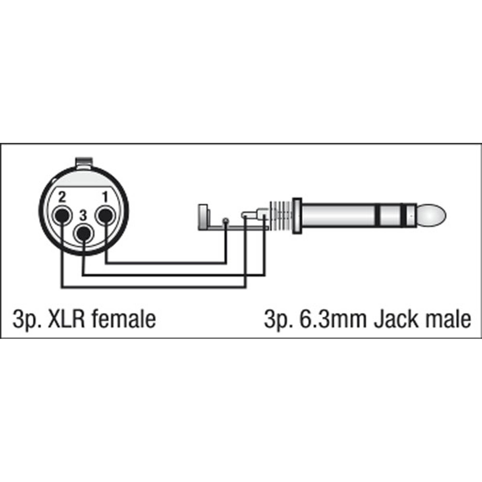 DAP FLA24 - XLR 3P female to Jack stereo male