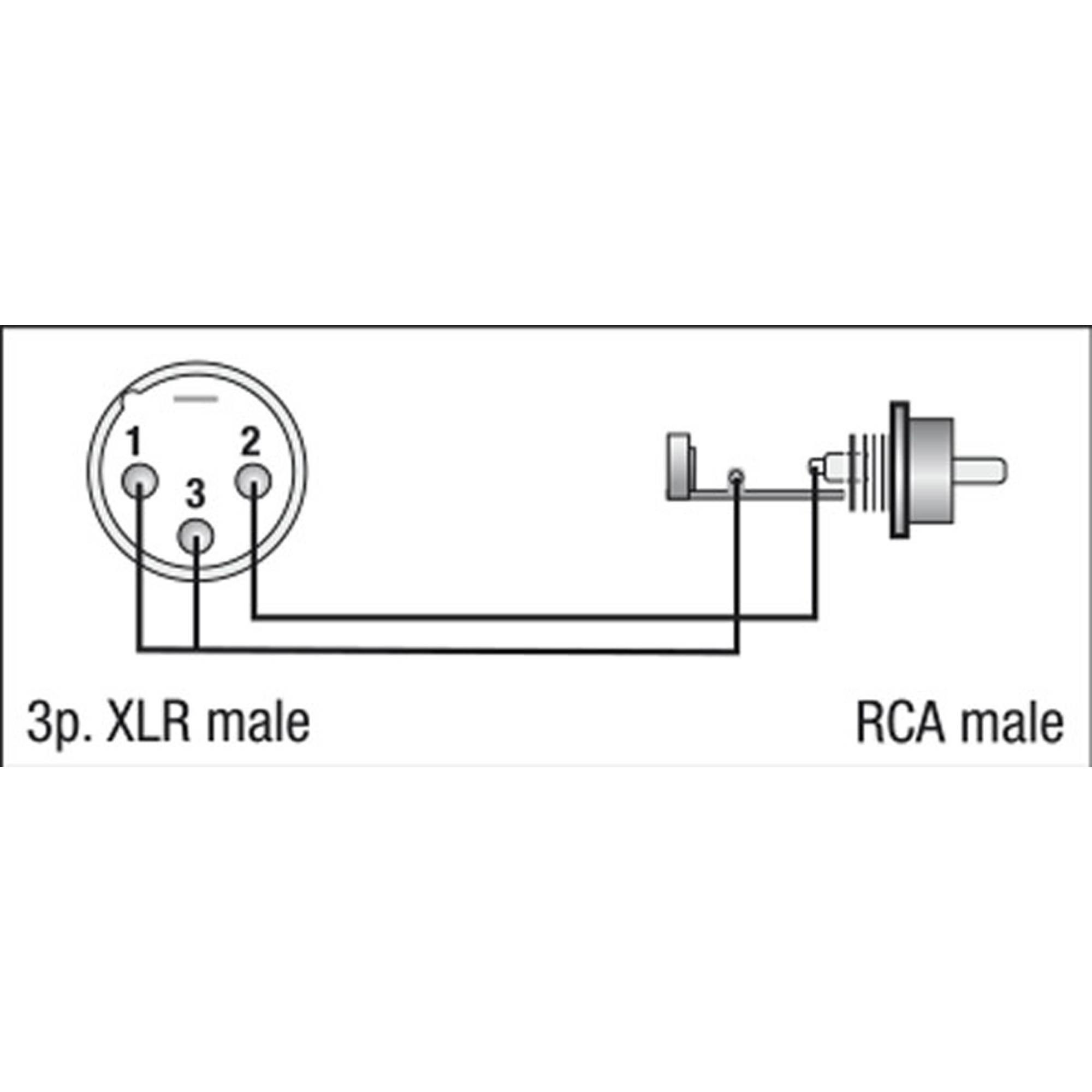 DAP FLA32 - XLR 3P male to RCA male