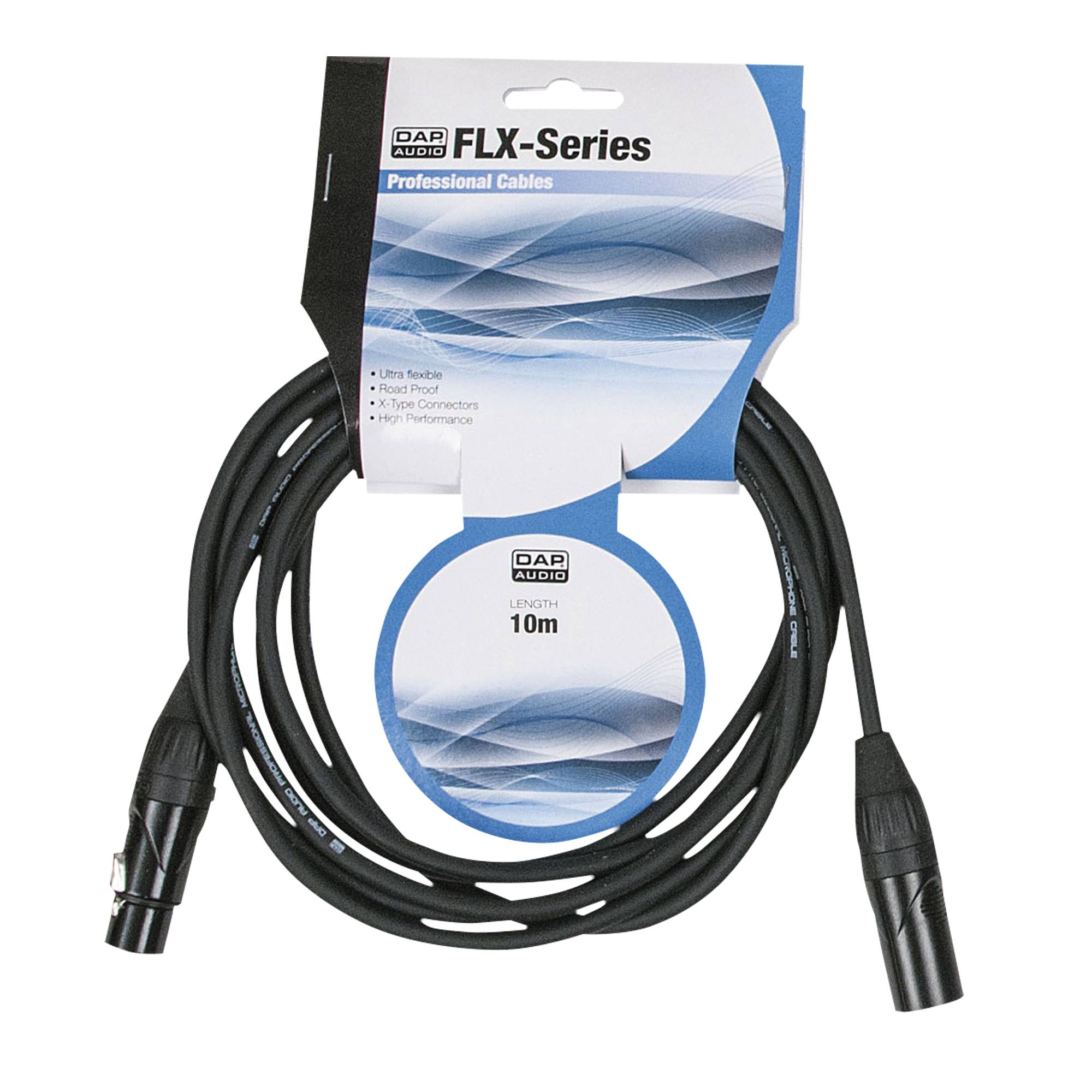 DAP FLX01- bal. XLR/M 3P to XLR/F 3P X-type 10 m