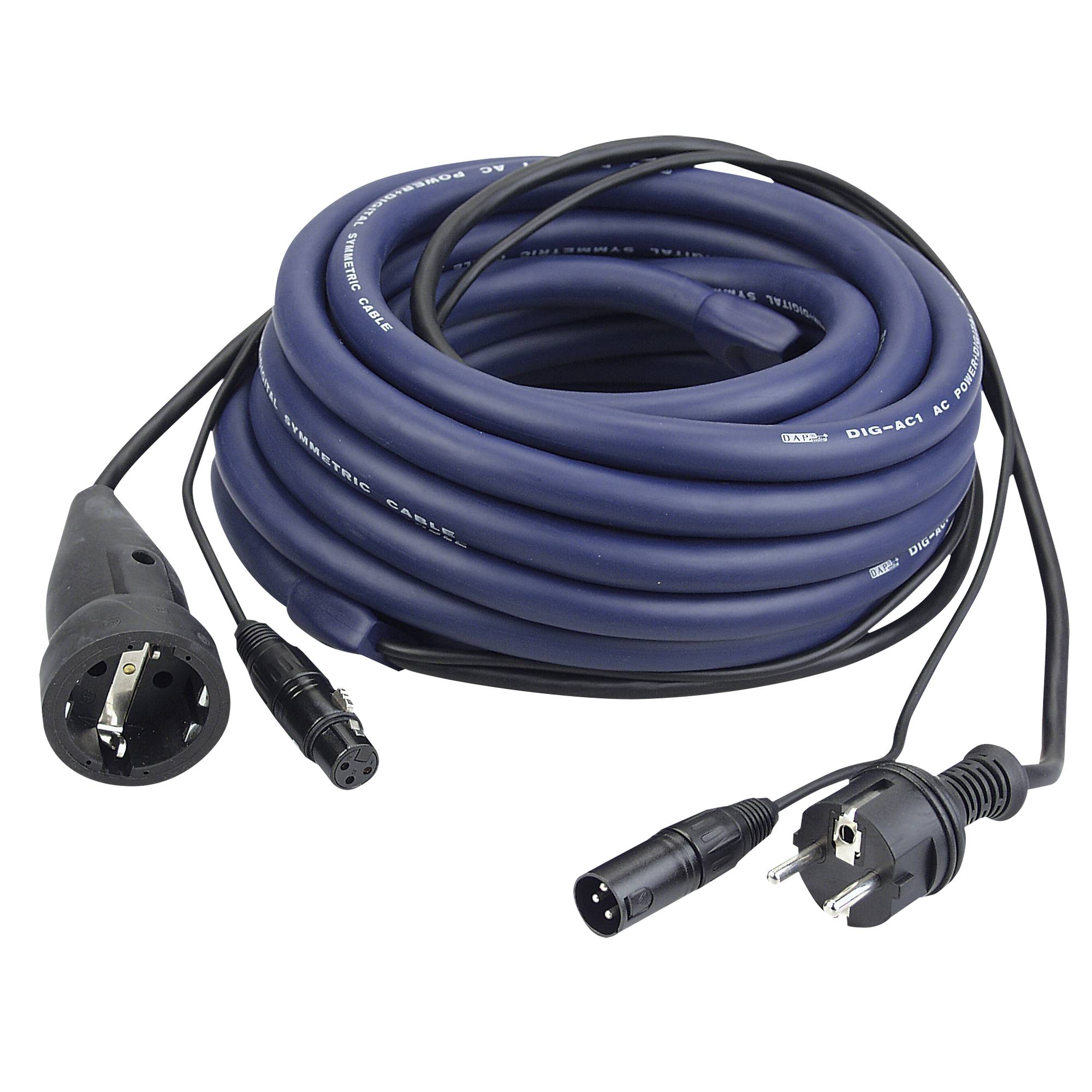 DAP FP05 - Schuko/XLR M - Schuko/XLR F - DMX / Power LIGHT Strom- und Signalkabel - 10m