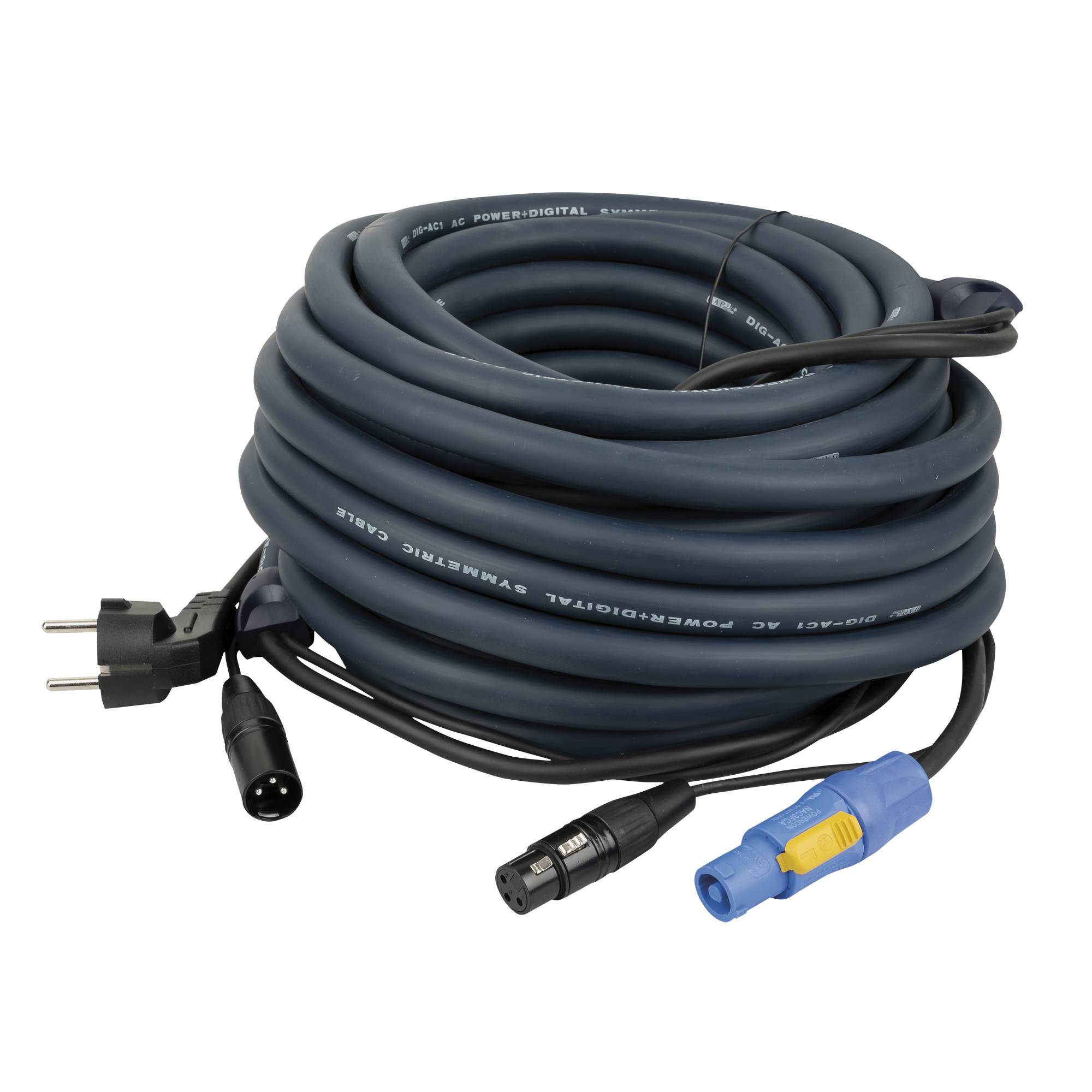 DAP FP06 - Schuko/XLR M - powerCON/XLR F - DMX / Power LIGHT Strom- und Signalkabel - 10m