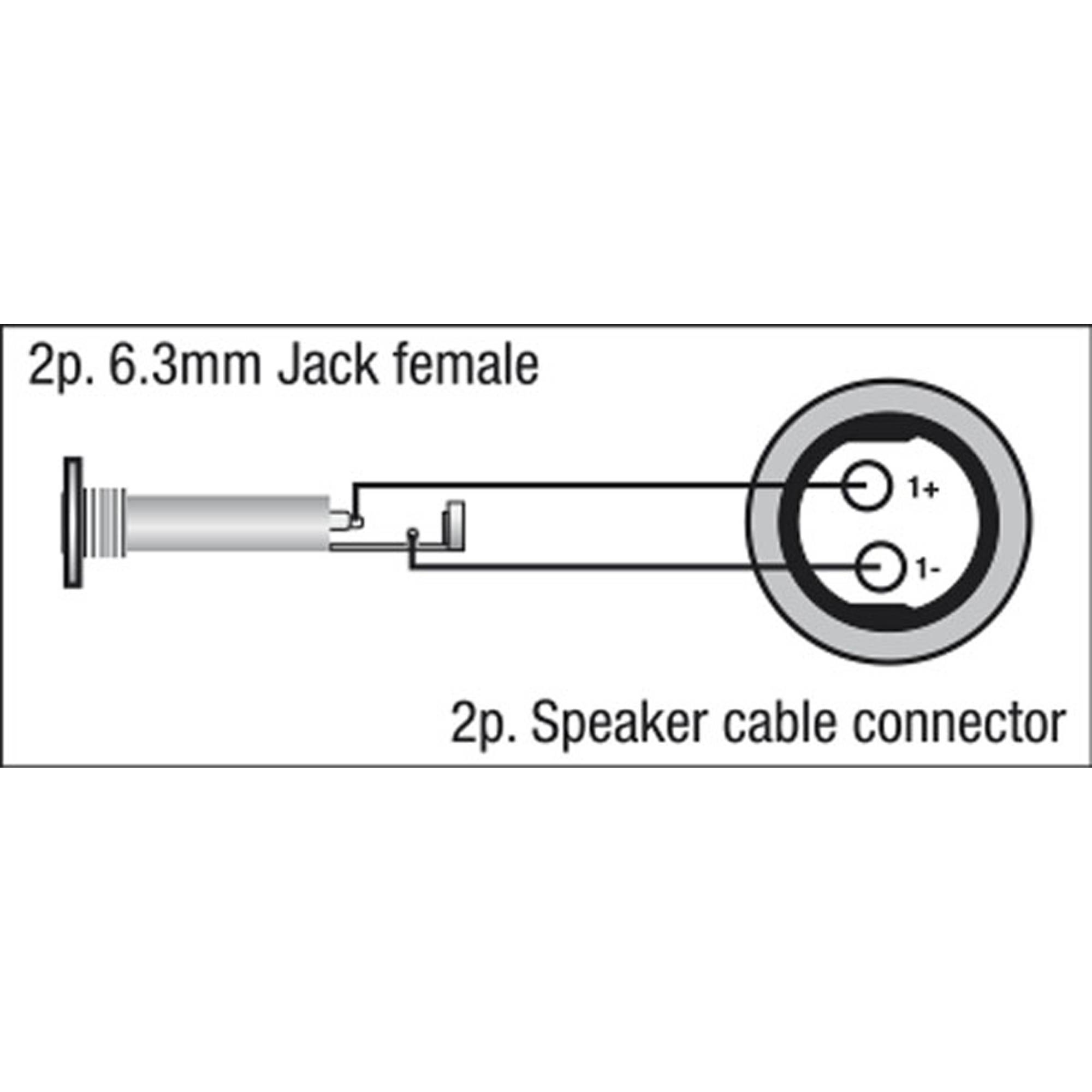 DAP FSA03 - Jack female locking to Speaker 2P male