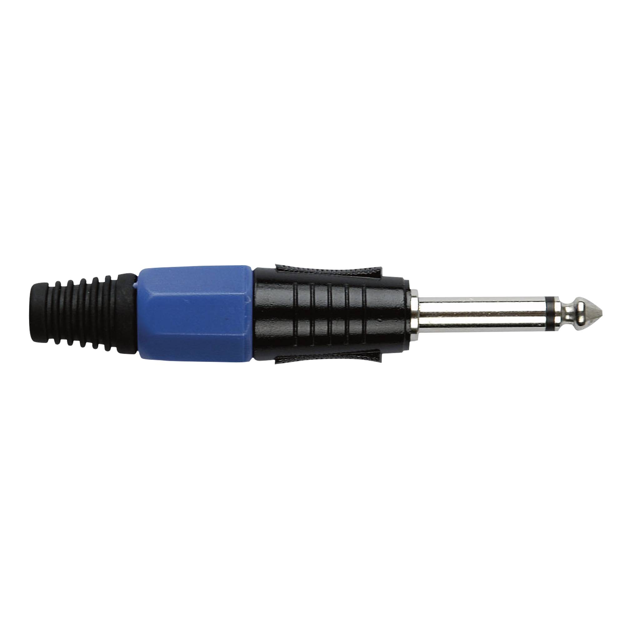 DAP 6.3 mm Jack Plug Mono Black housing Blaue Kappe