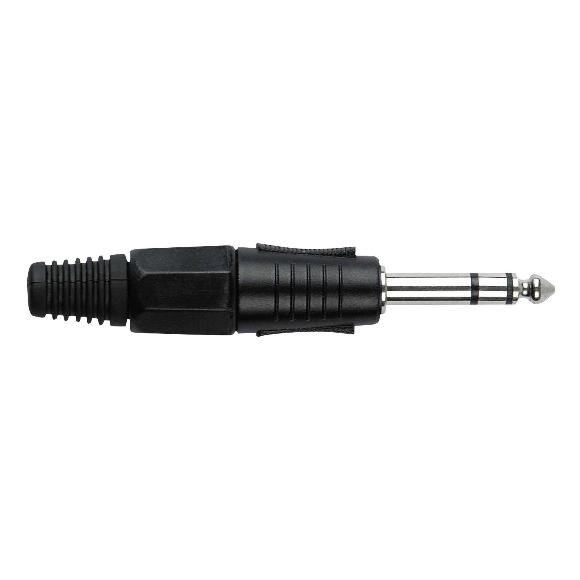DAP 6.3 mm Jack Plug Stereo Black housing Schwarze Kappe