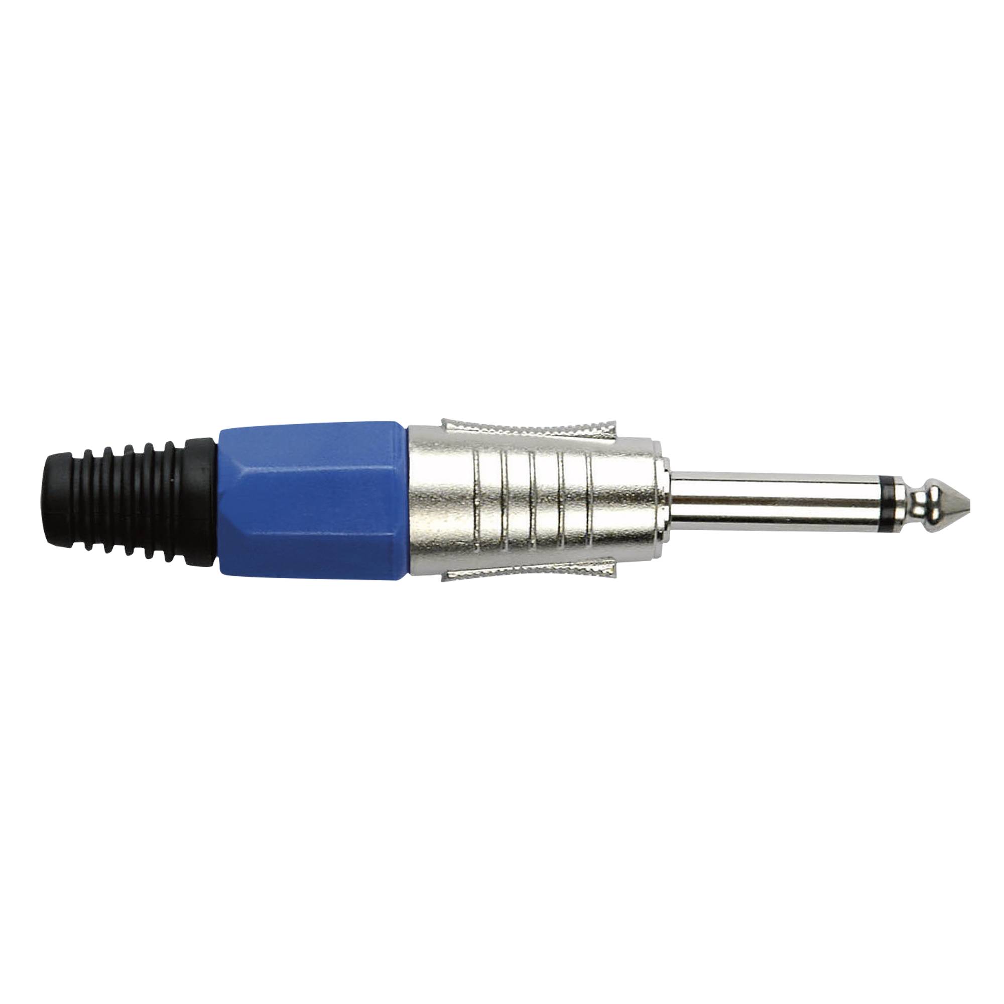 DAP 6.3 mm Jack Plug Mono Nickel housing Blaue Kappe