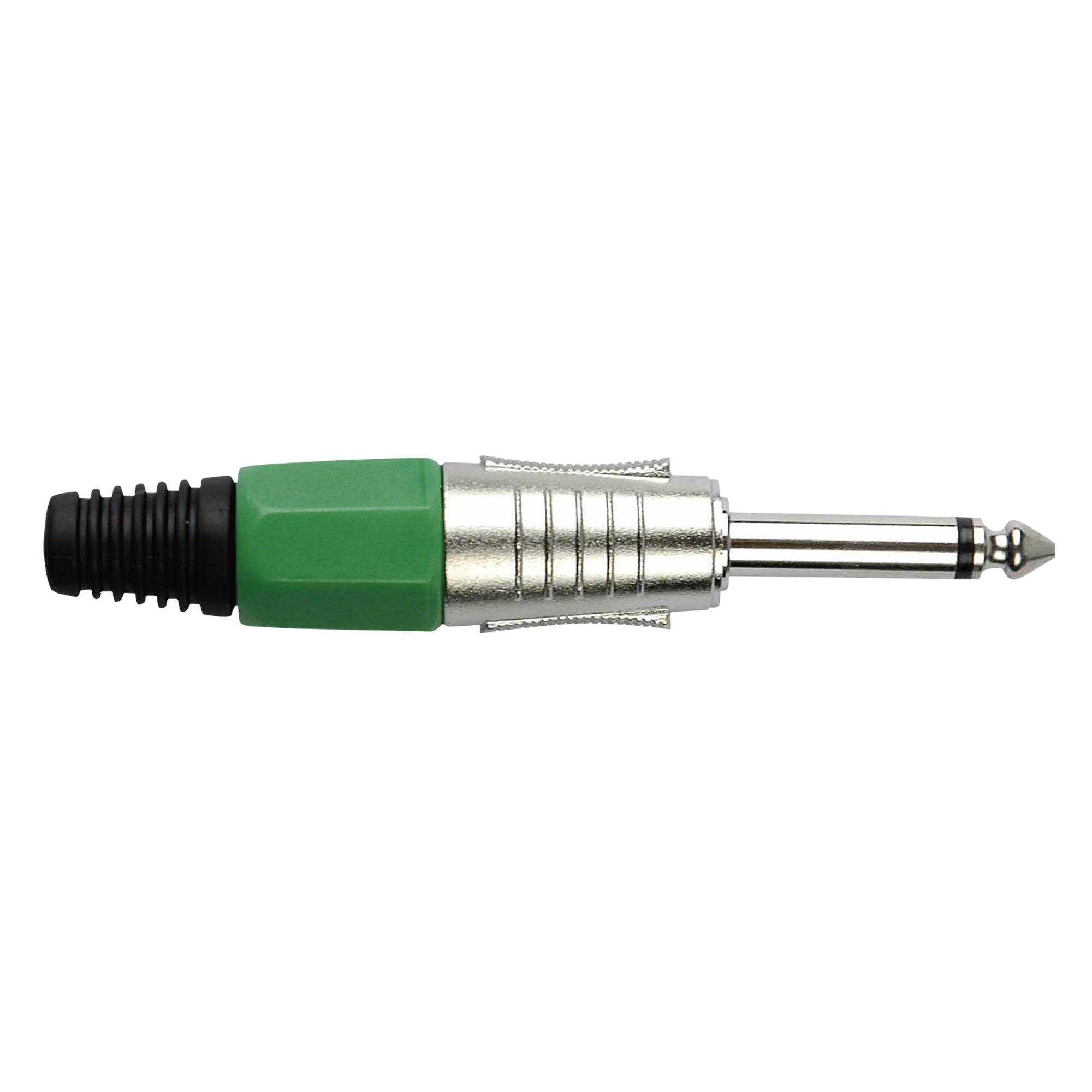 DAP 6.3 mm Jack Plug Mono Nickel housing Grüne Kappe