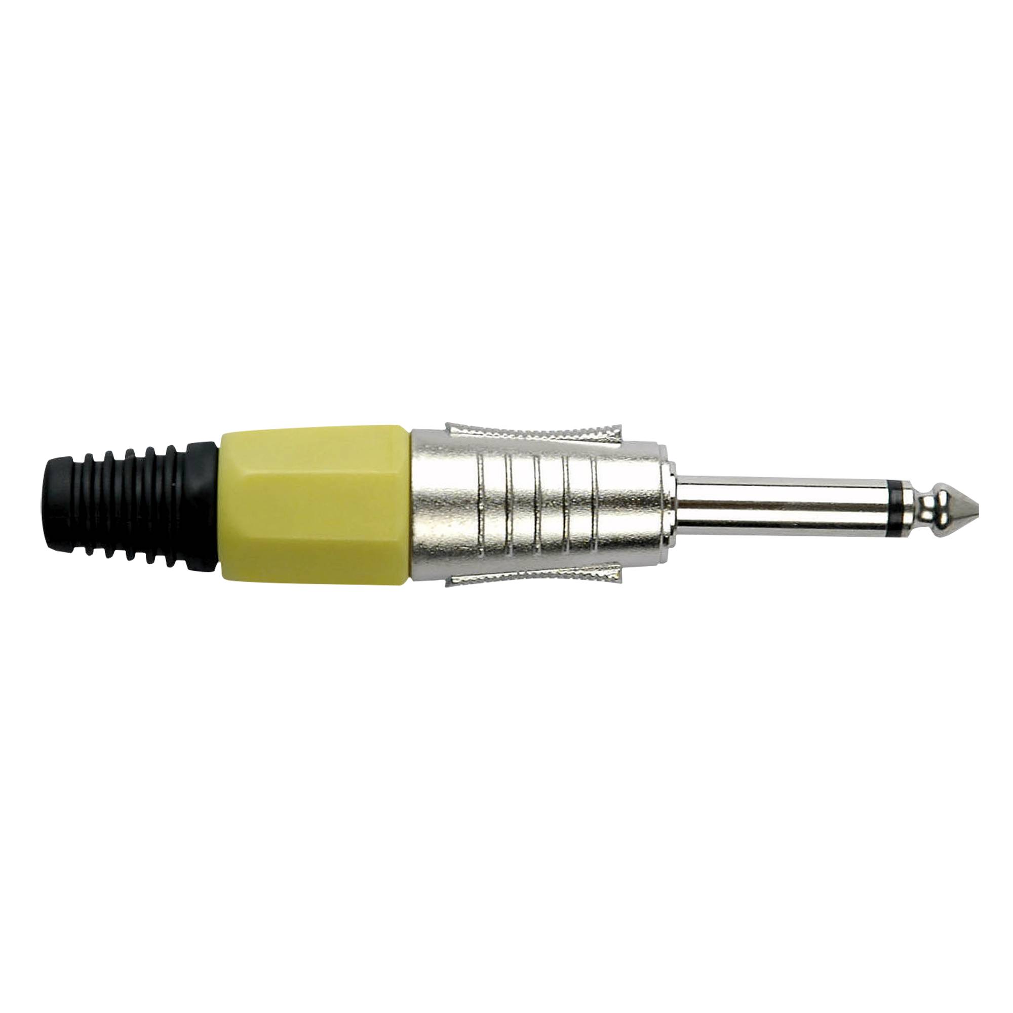 DAP 6.3 mm Jack Plug Mono Nickel housing Gelbe Kappe