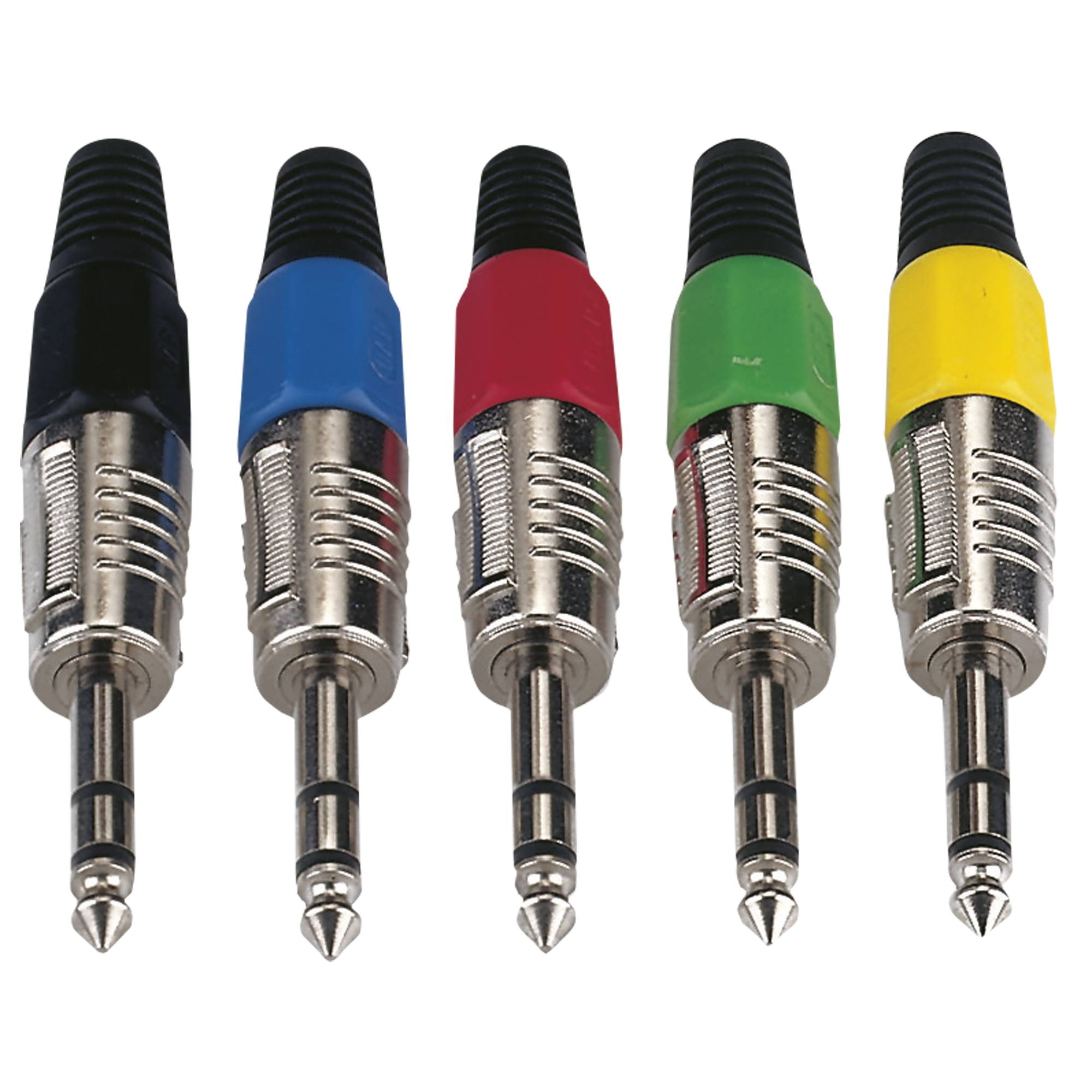 DAP 6.3 mm Jack Plug Stereo Nickel housing Schwarze Kappe