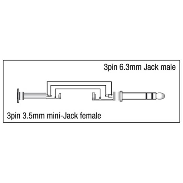 DAP XGA39 - mini-jack/F to Jack/M stereo