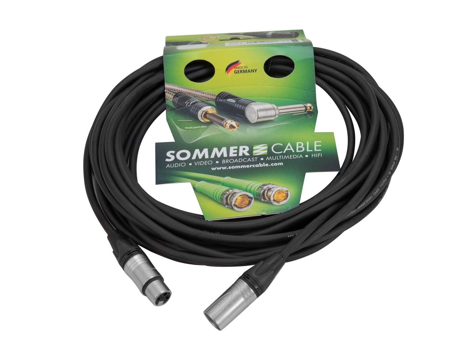 SOMMER CABLE XLR Kabel 3pol 10m sw Neutrik