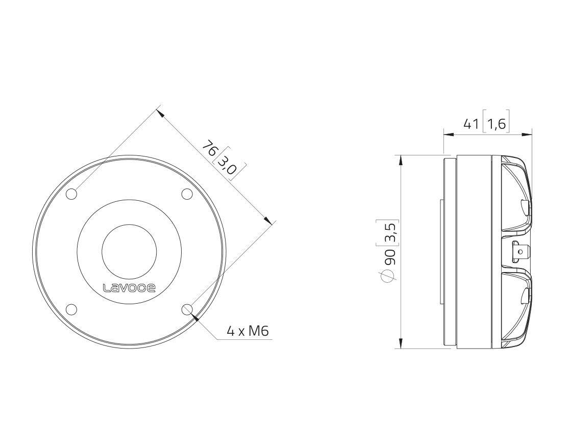 LAVOCE DF10.144LK 1 Zoll Kompressionstreiber, Ferrit