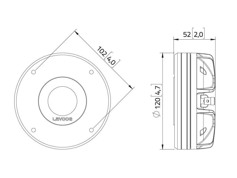 LAVOCE DN14.301T 1,4 Zoll Kompressionstreiber, Neodym