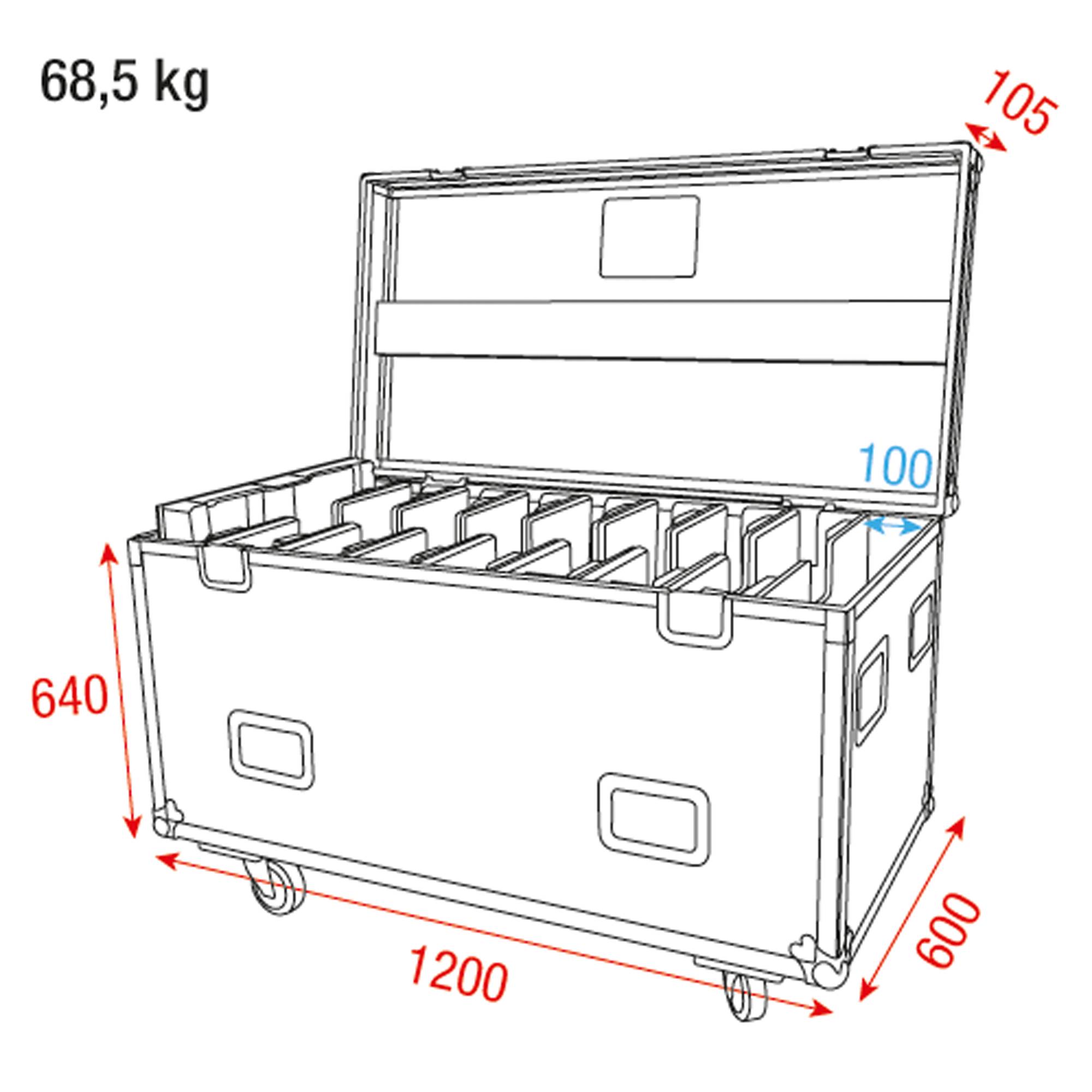 DMT Case for 8x DMT Alpha Series Für Led Panele Format 50x50 cm