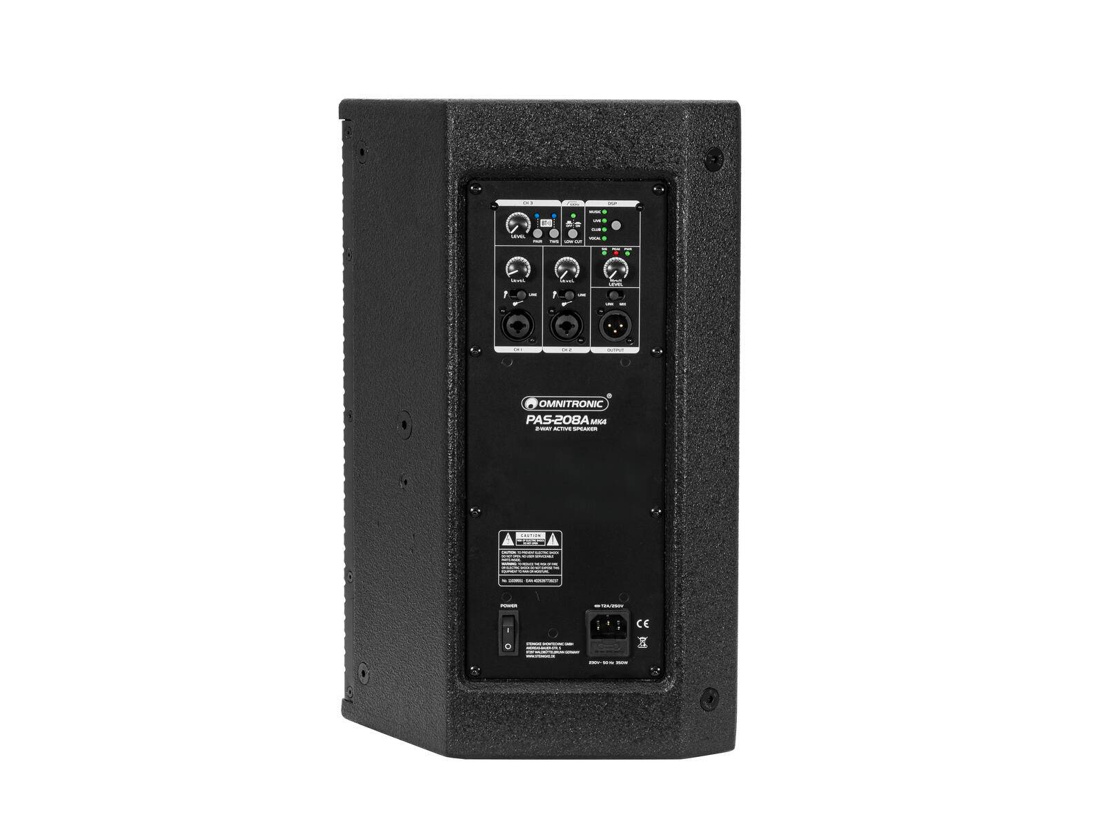 OMNITRONIC PAS-208A MK4 2-Wege-Top, aktiv, DSP, BT