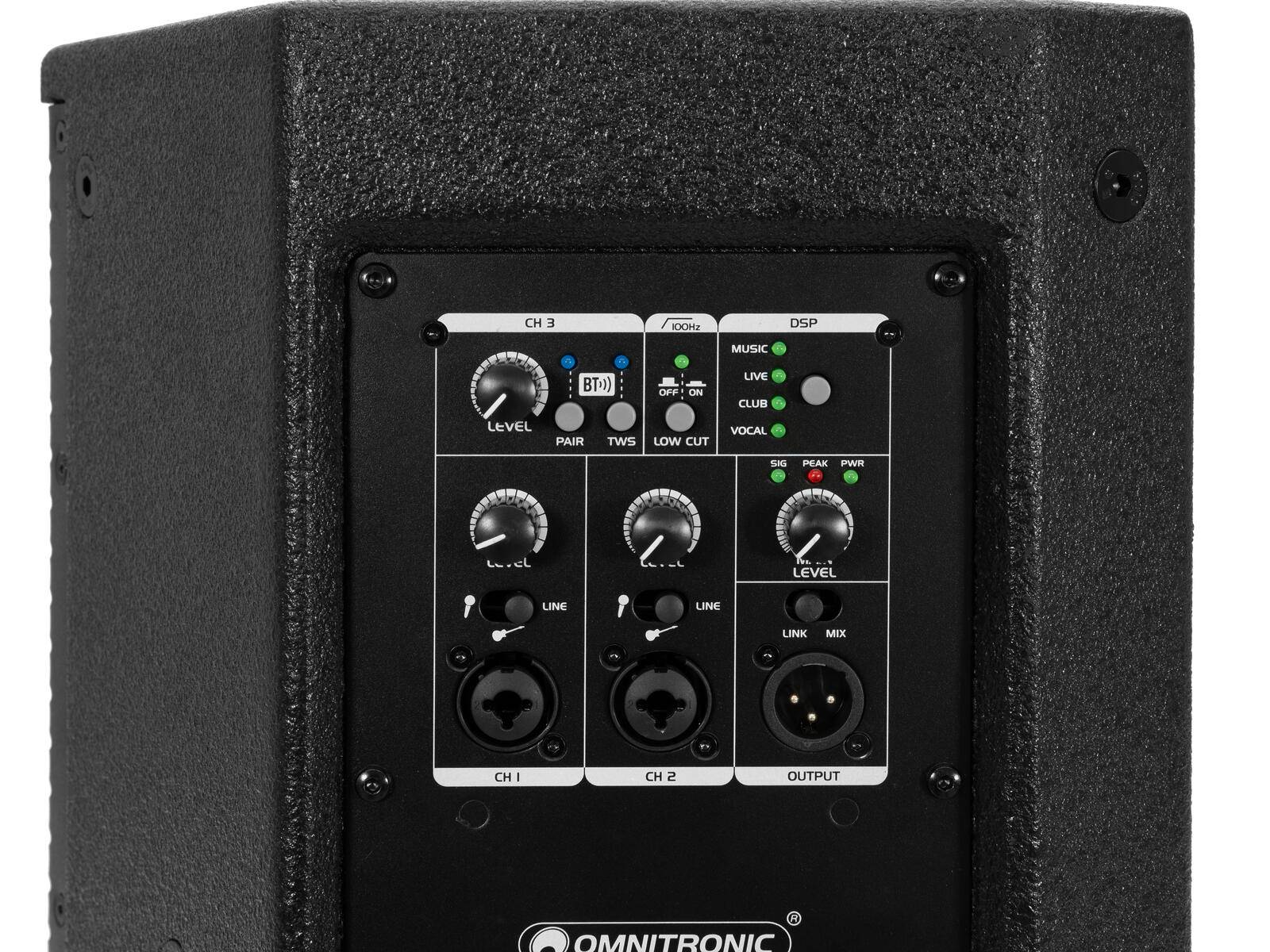 OMNITRONIC PAS-208A MK4 2-Wege-Top, aktiv, DSP, BT