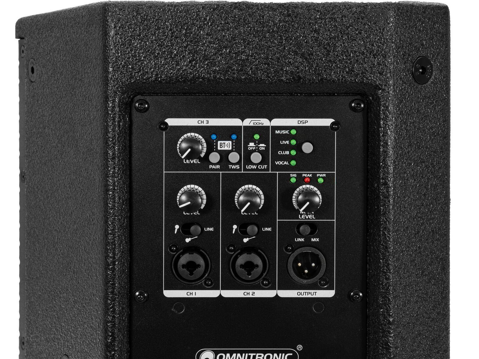 OMNITRONIC PAS-210A MK4 2-Wege-Top, aktiv, DSP, BT